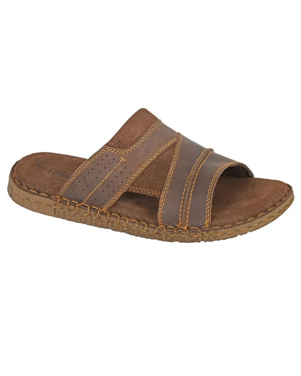 Roamers Herren Sandalen mit offener Spitze Mules Roamers Schuhe
