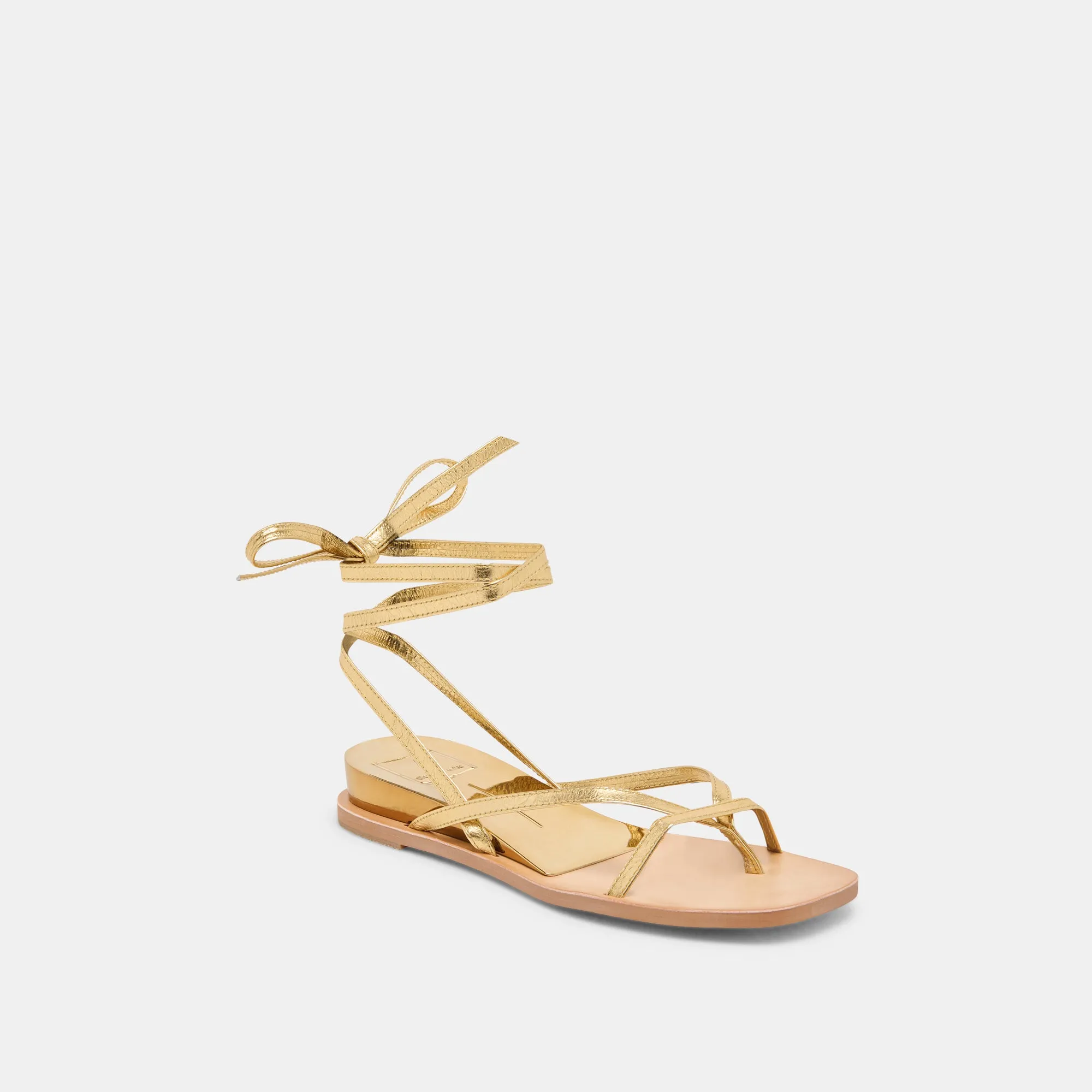 RUDIE SANDALEN DUNKELGOLD METALLIC LEDER