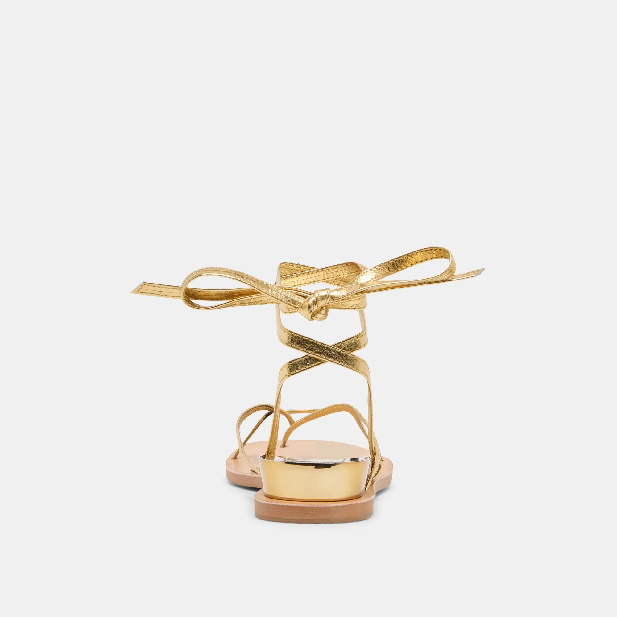 RUDIE SANDALEN DUNKELGOLD METALLIC LEDER
