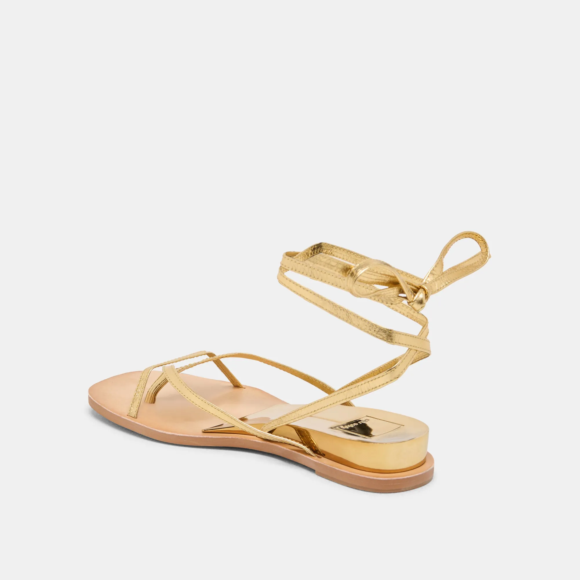 RUDIE SANDALEN DUNKELGOLD METALLIC LEDER
