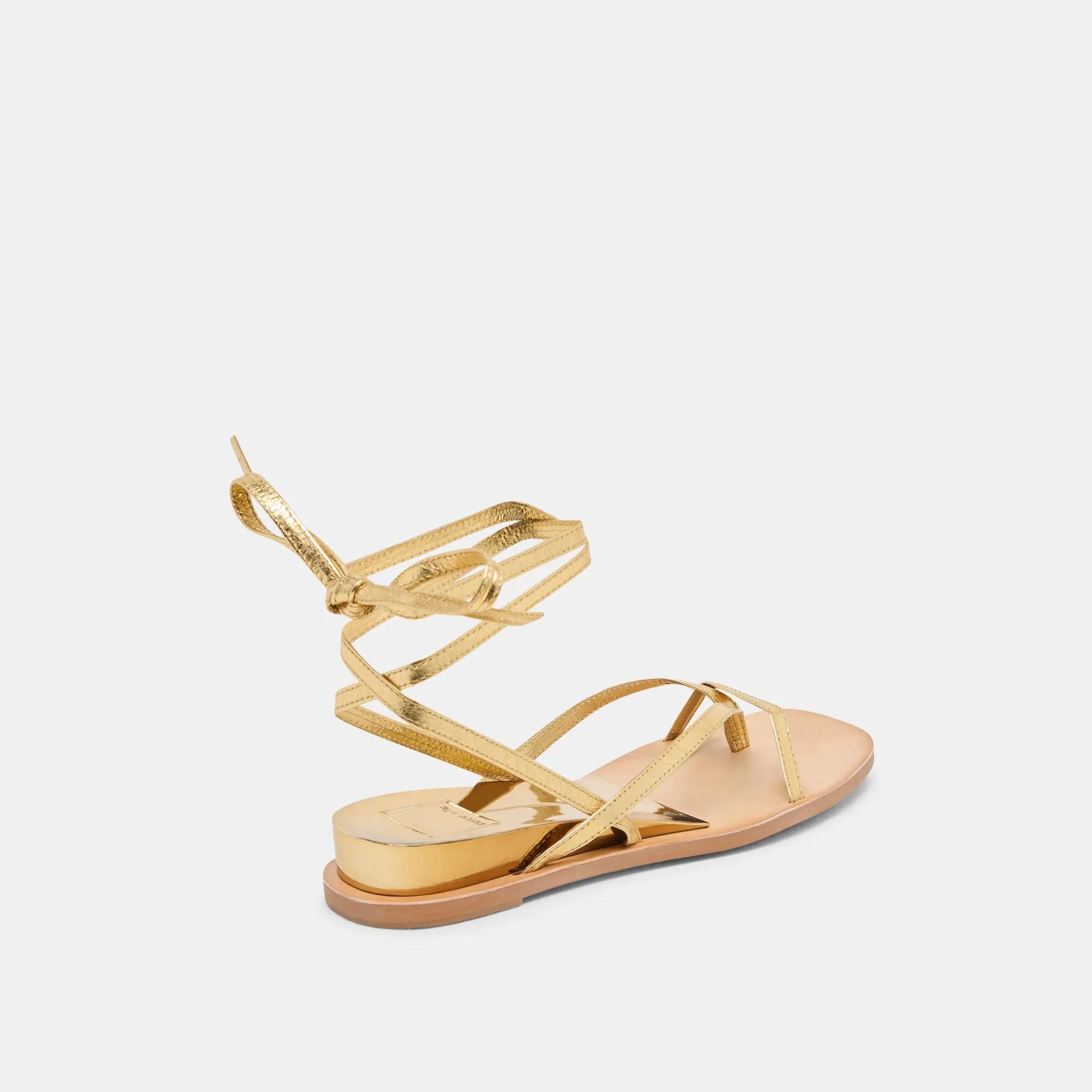 RUDIE SANDALEN DUNKELGOLD METALLIC LEDER