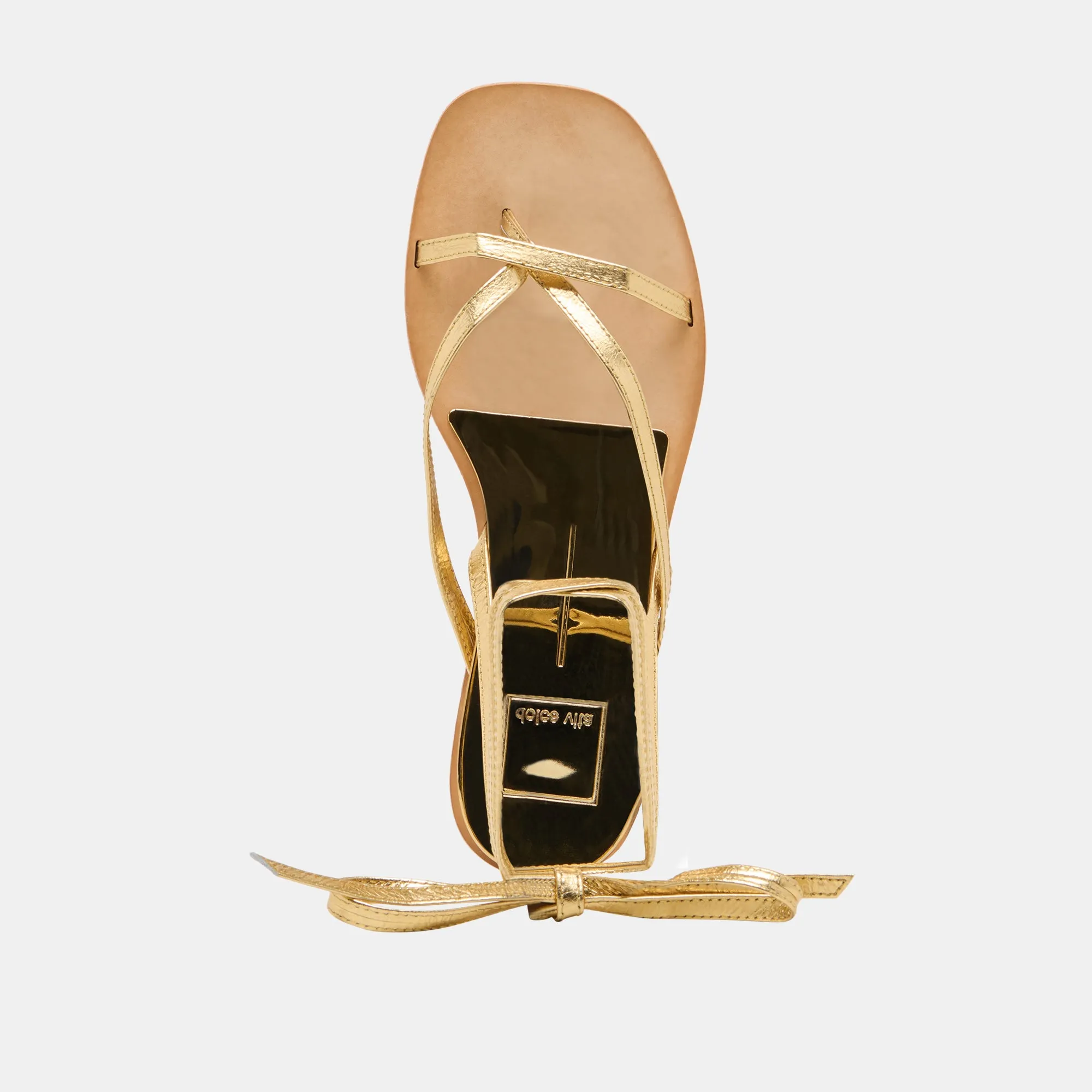 RUDIE SANDALEN DUNKELGOLD METALLIC LEDER