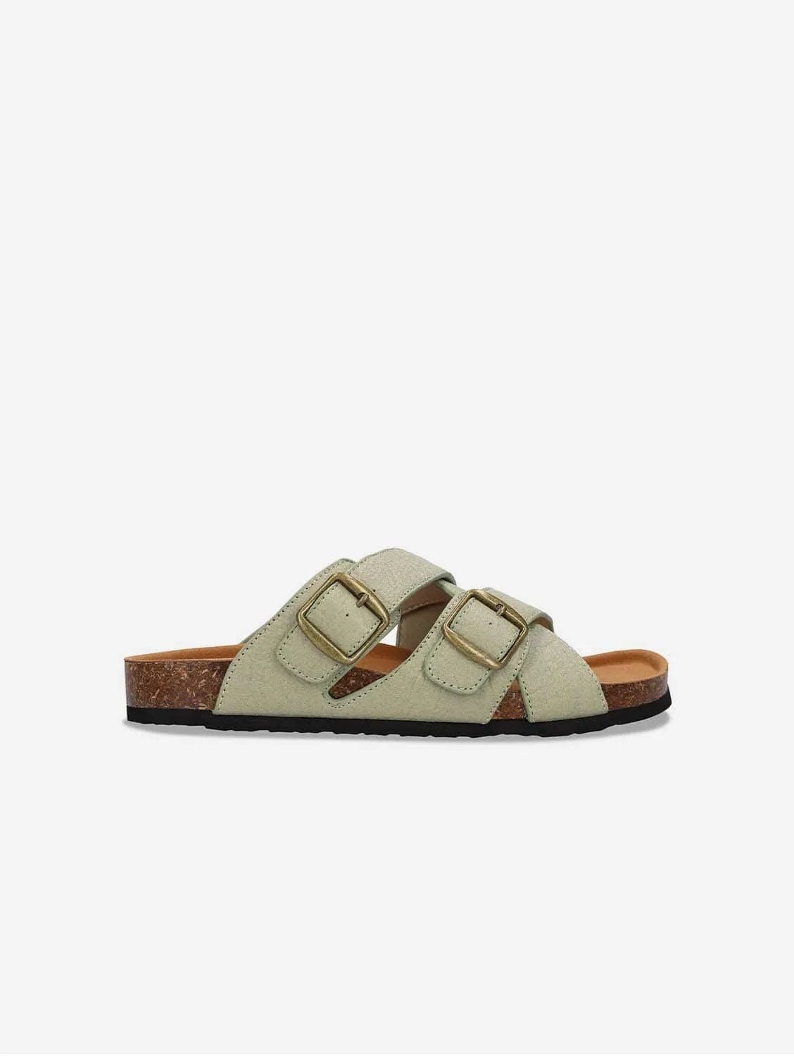 Samet Unisex Piñatex Vegane Ledersandalen | Grün