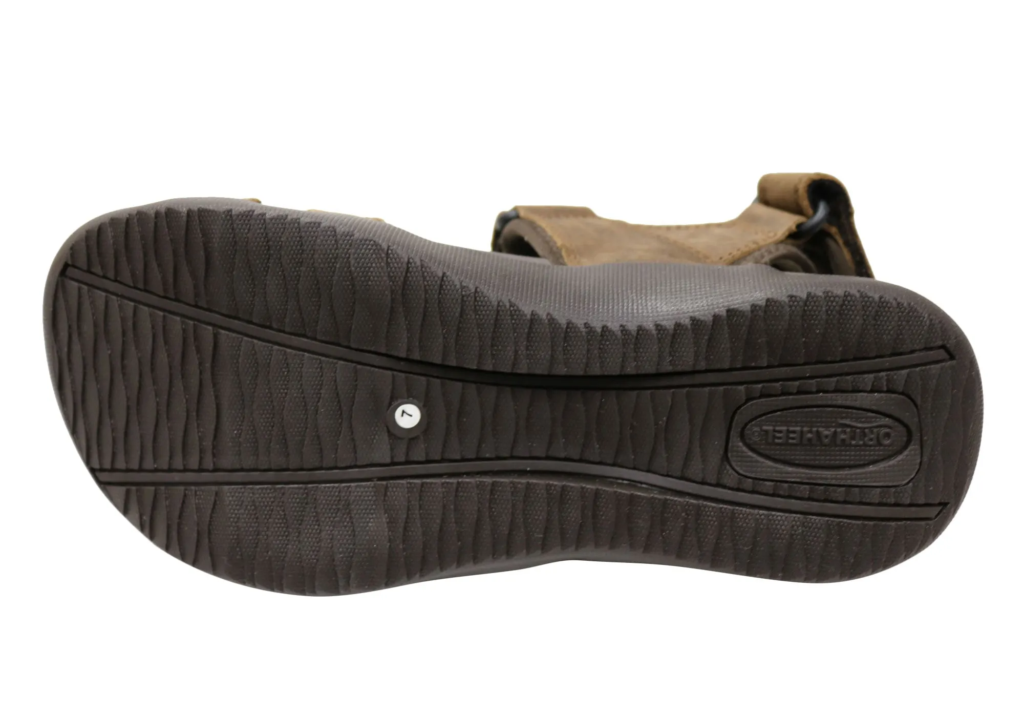 Scholl Orthaheel Brody Herren-Sandalen mit unterstützendem Komfort aus Leder Scholl Orthaheel Schuhe