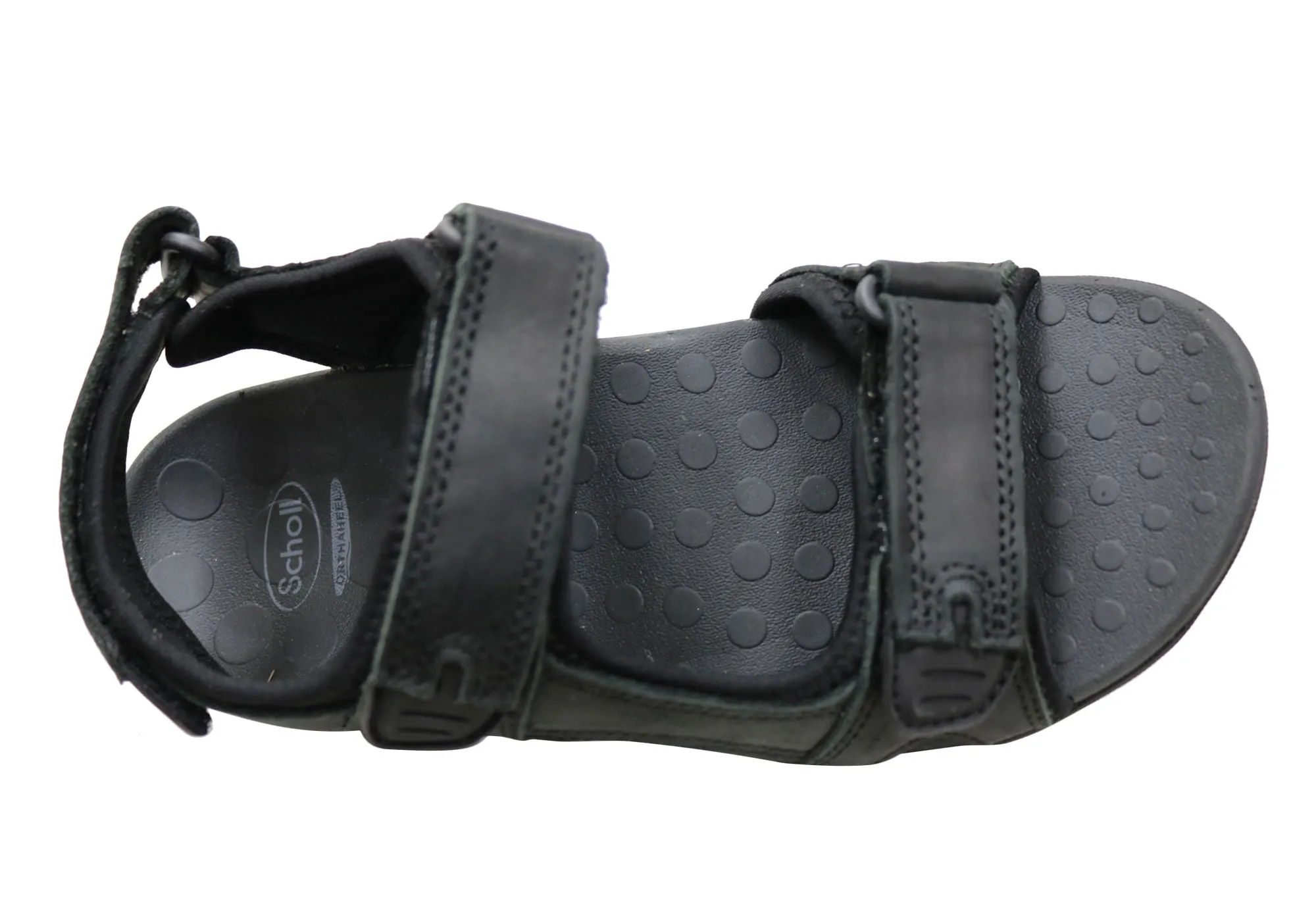 Scholl Orthaheel Brody Herren-Sandalen mit unterstützendem Komfort aus Leder Scholl Orthaheel Schuhe