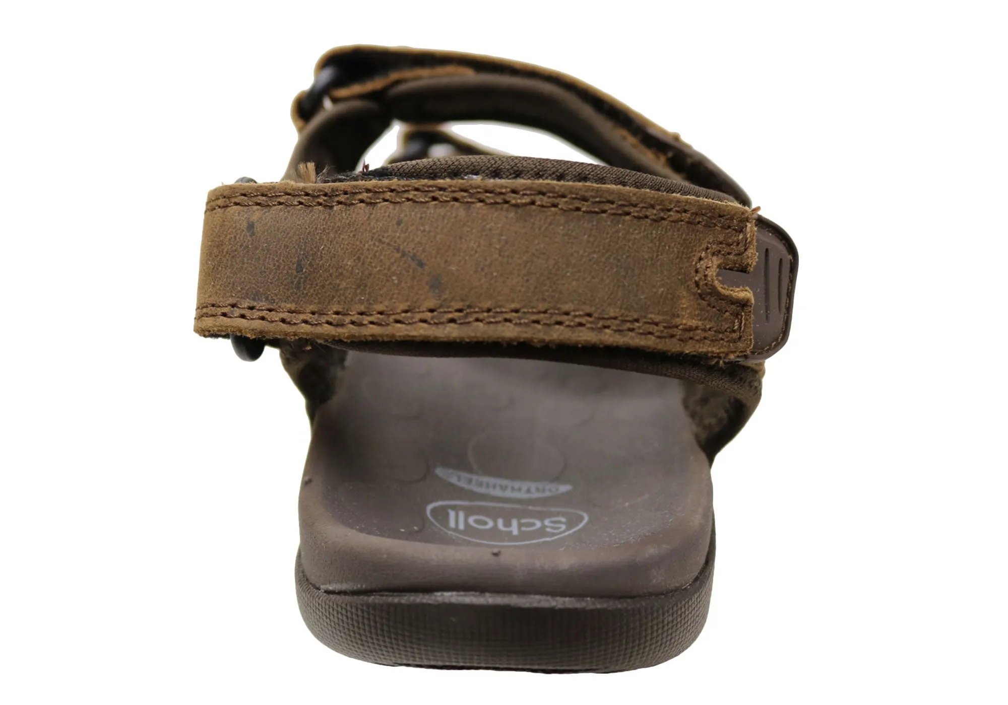 Scholl Orthaheel Brody Herren-Sandalen mit unterstützendem Komfort aus Leder Scholl Orthaheel Schuhe