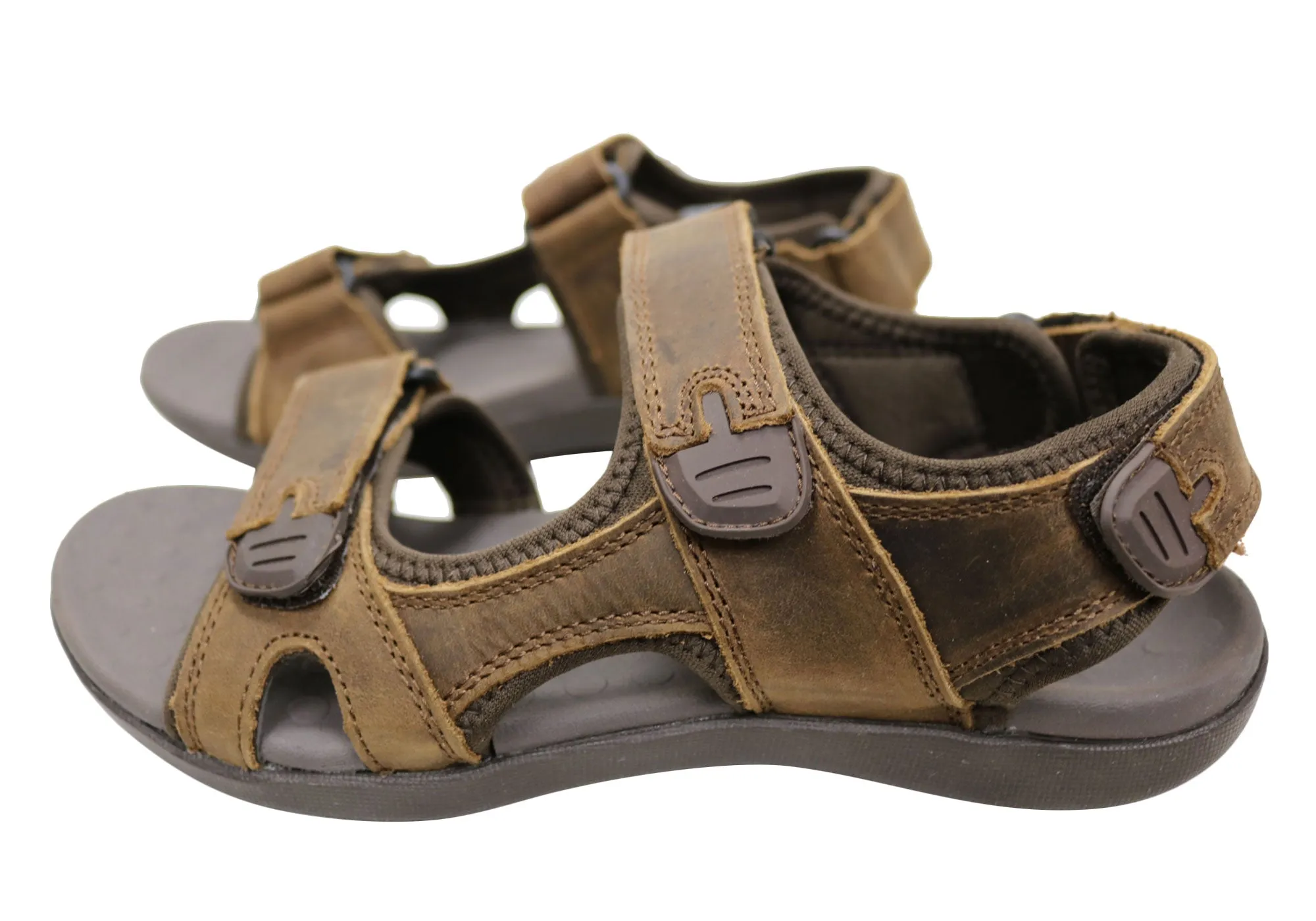 Scholl Orthaheel Brody Herren-Sandalen mit unterstützendem Komfort aus Leder Scholl Orthaheel Schuhe