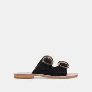 SECILY SANDALEN ONYX WILDLEDER