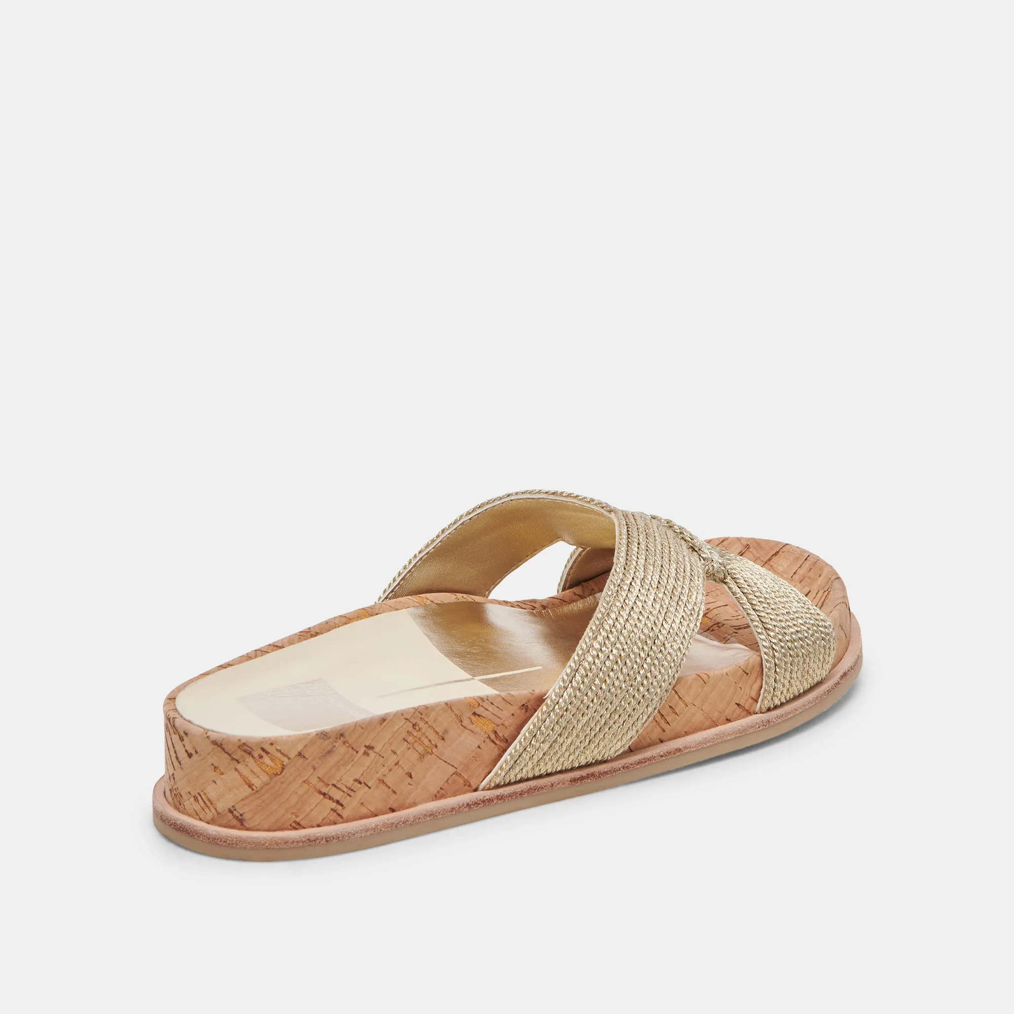 SELDA WEITE SANDALEN GOLD RAFFIA