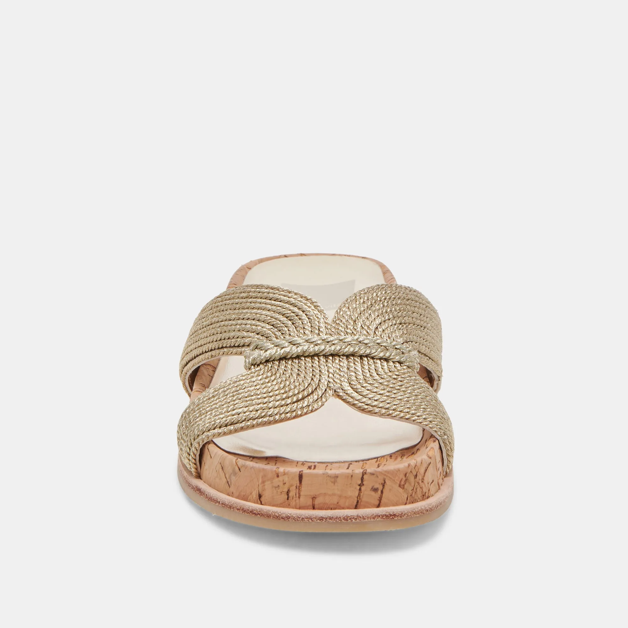 SELDA WEITE SANDALEN GOLD RAFFIA