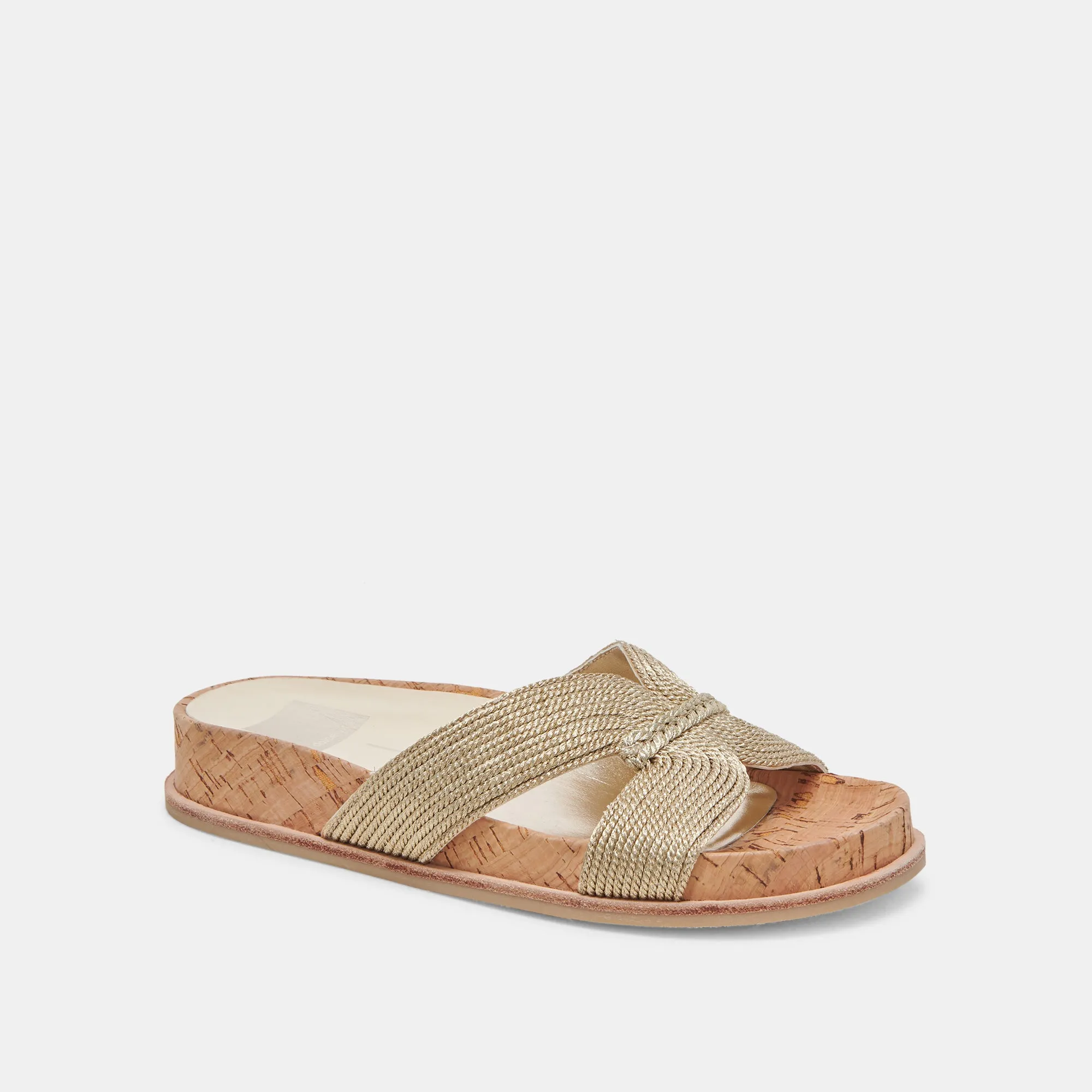 SELDA WEITE SANDALEN GOLD RAFFIA