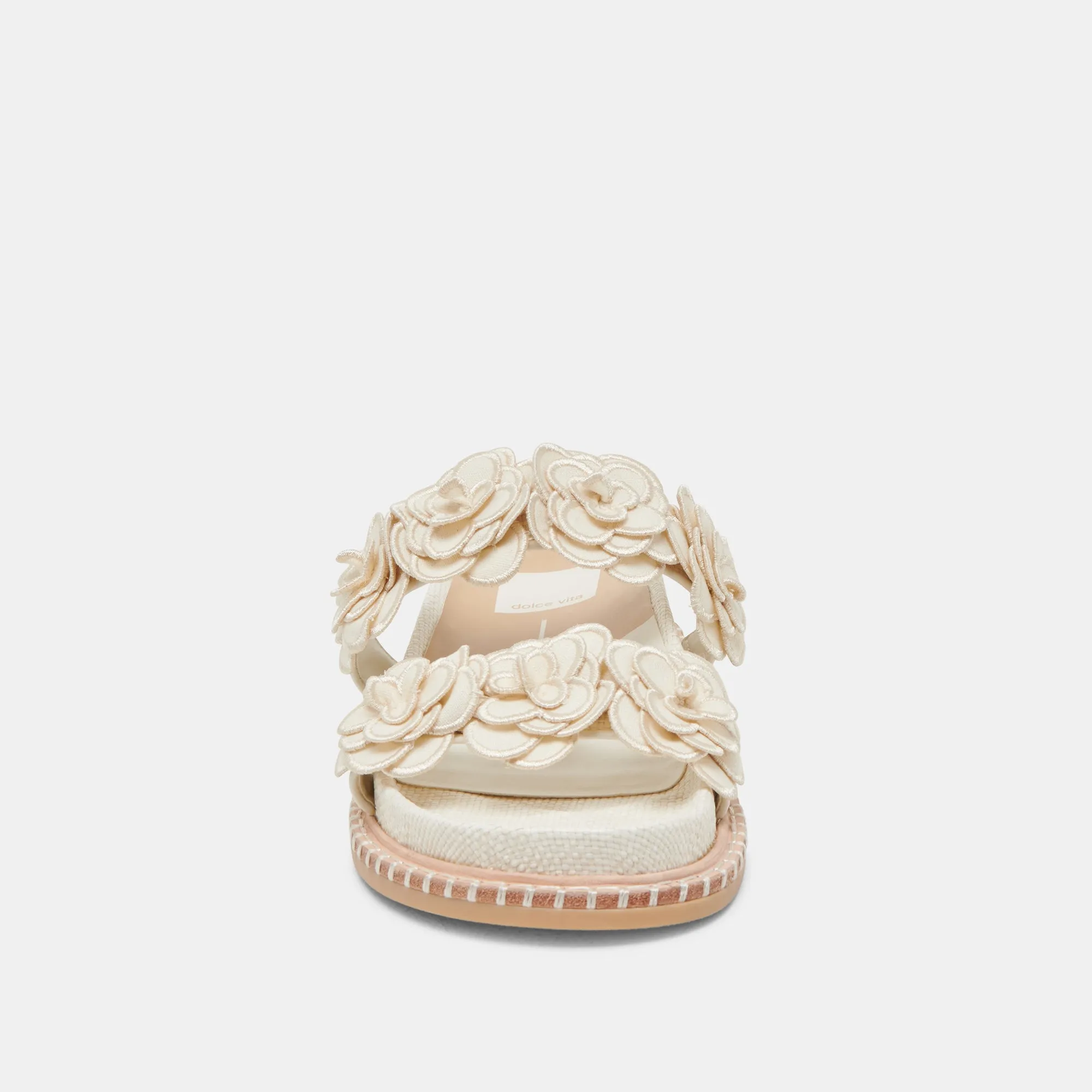 SHERLA SANDALEN WEIß RAFFIA