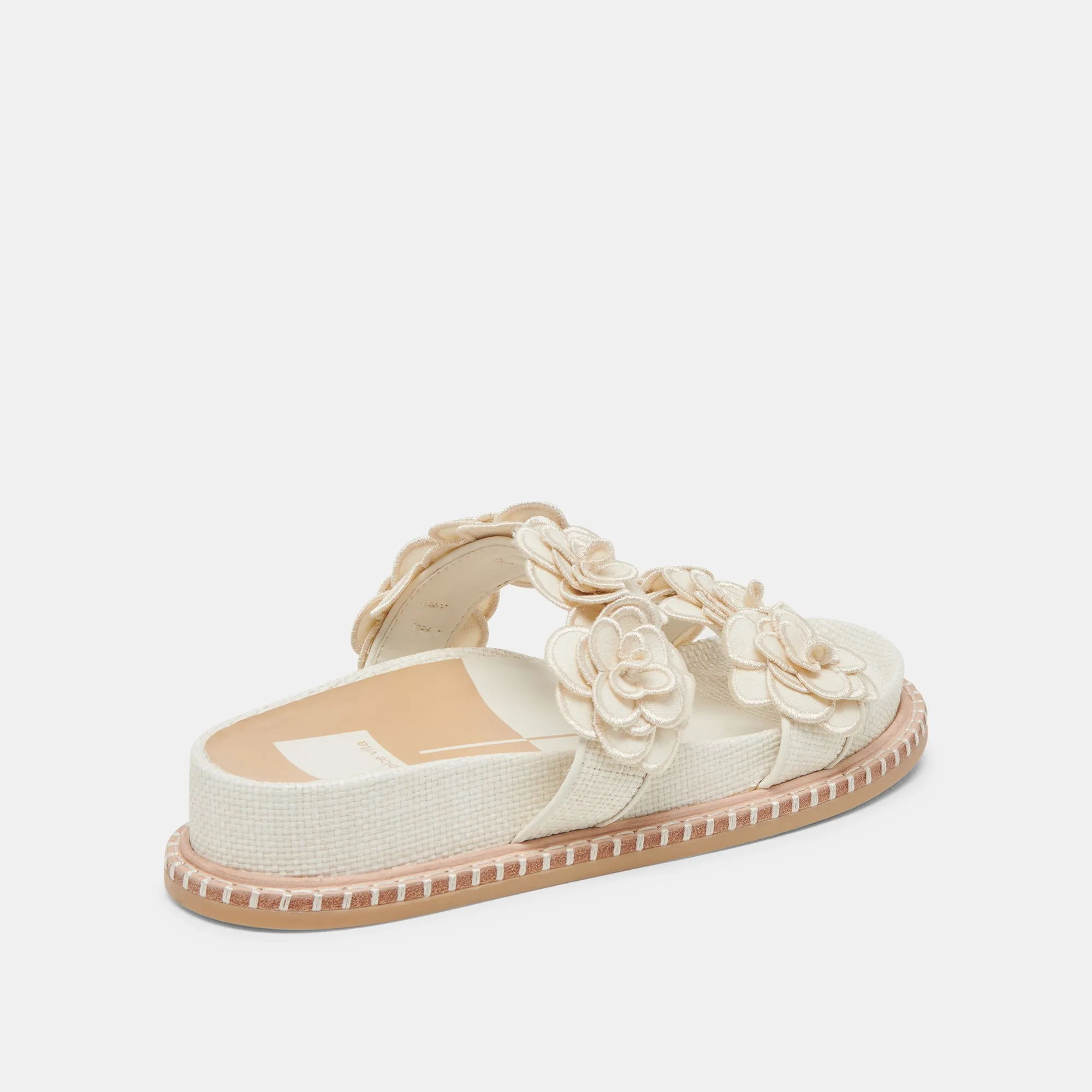 SHERLA SANDALEN WEIß RAFFIA