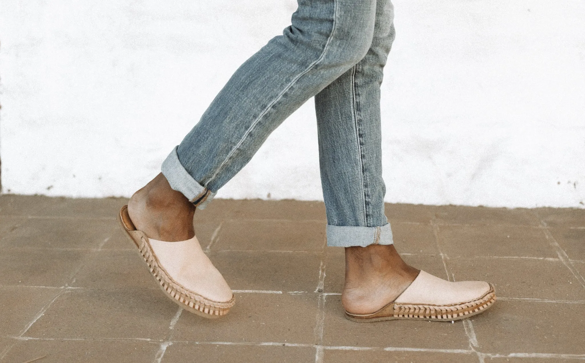 Weicher fester Stadthausschuh in Beige