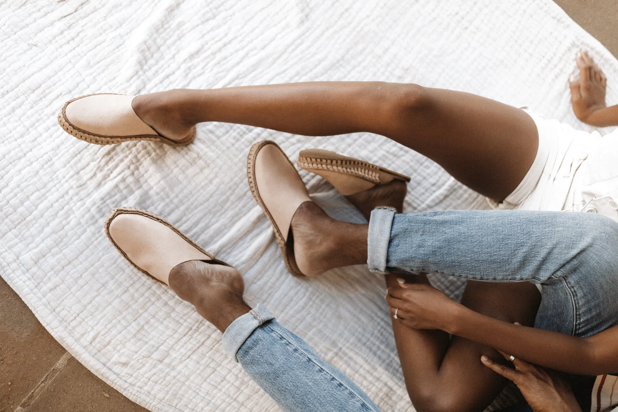 Weicher fester Stadthausschuh in Beige