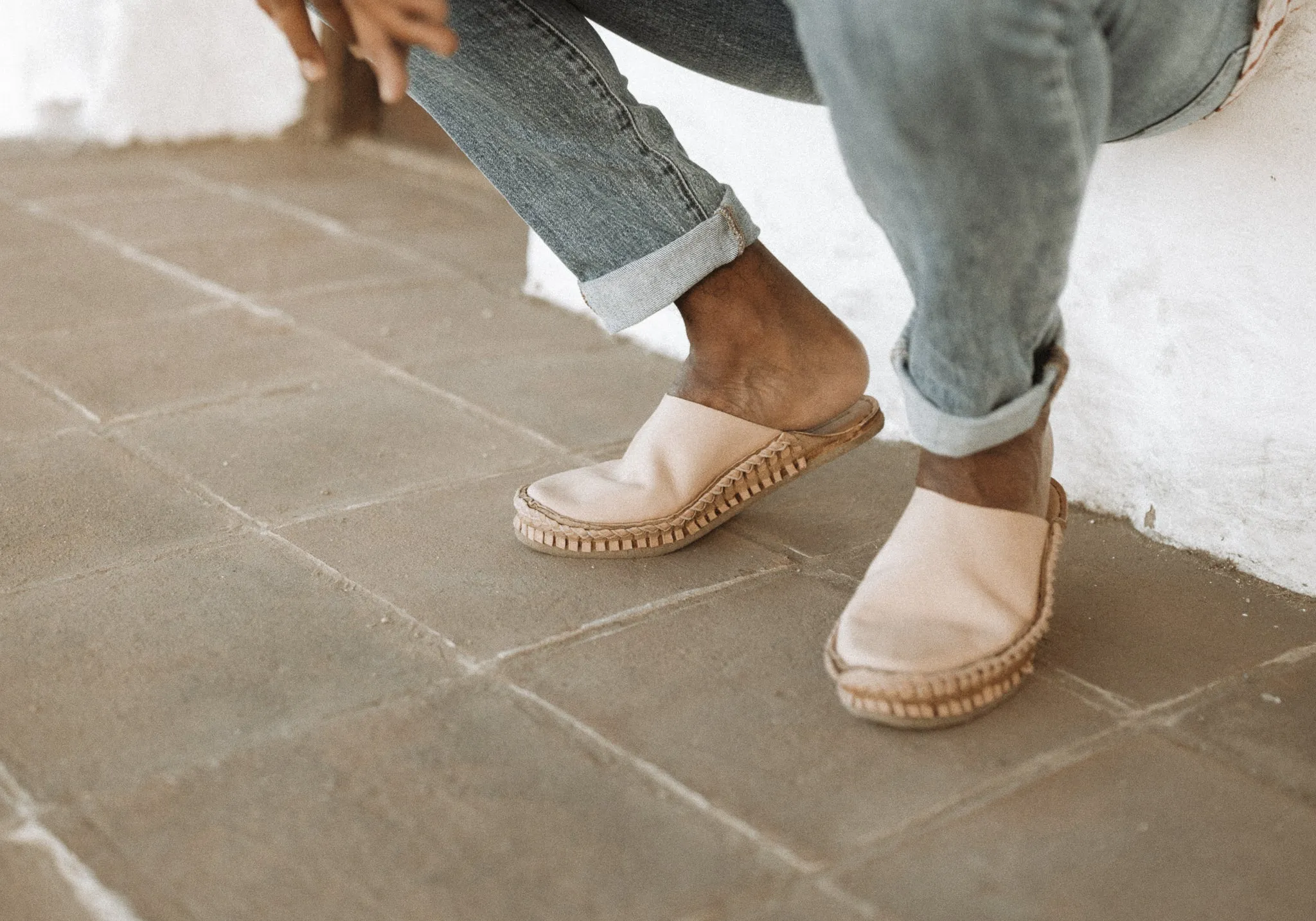 Weicher fester Stadthausschuh in Beige