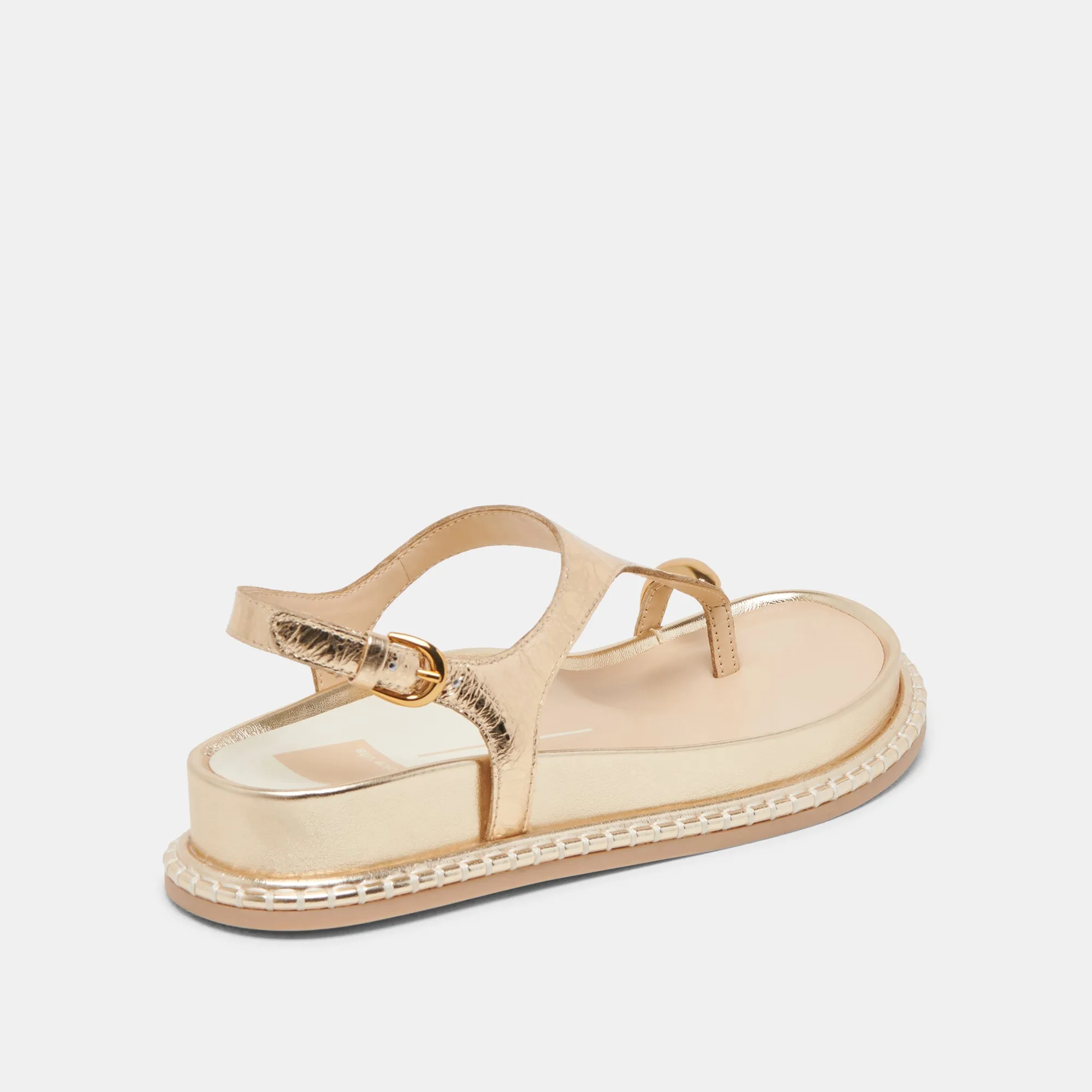 STEFAN SANDALEN GOLD LEDER MIT VINTAGE-OPTIK
