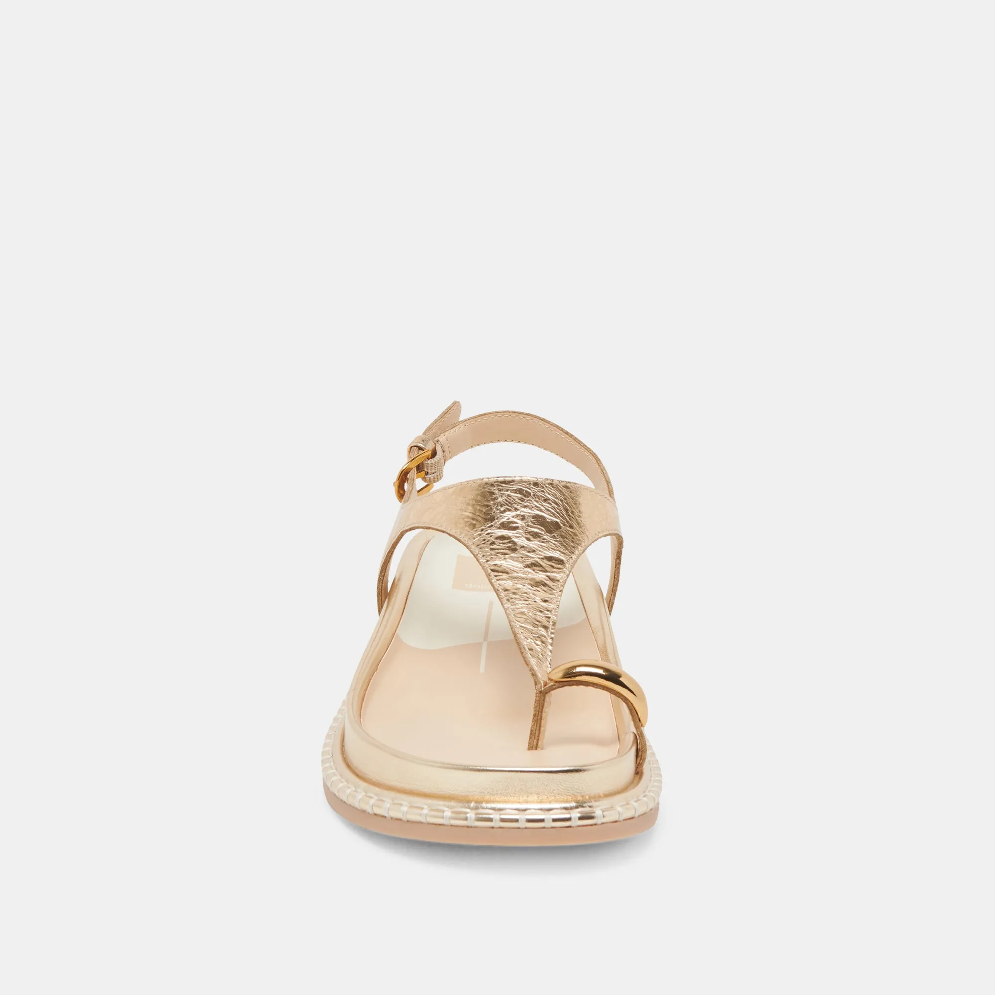 STEFAN SANDALEN GOLD LEDER MIT VINTAGE-OPTIK