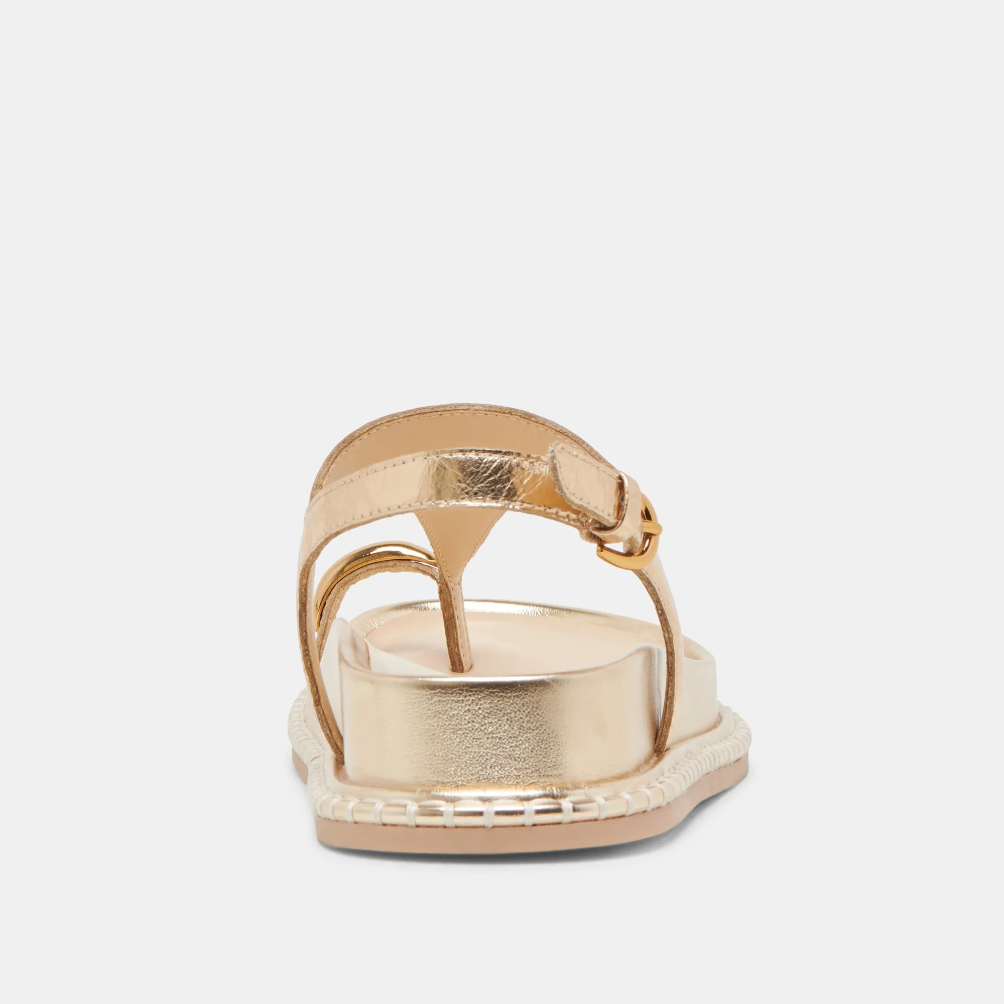 STEFAN SANDALEN GOLD LEDER MIT VINTAGE-OPTIK