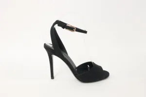Stella Luna Sandalen Schwarz Crêpe Größe 36 mit Knöchelriemen und Absatz