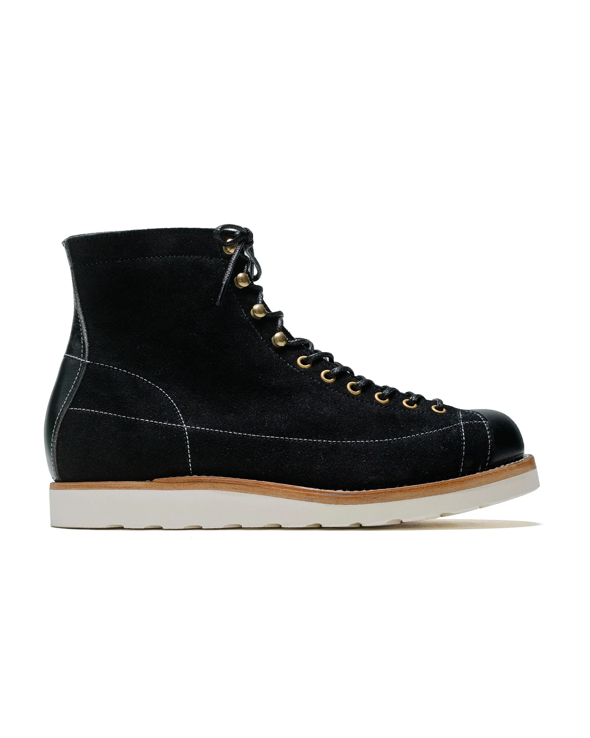 The Real McCoy's MA24009 Ten Mile Arbeitsstiefel / Rauleder Schwarz