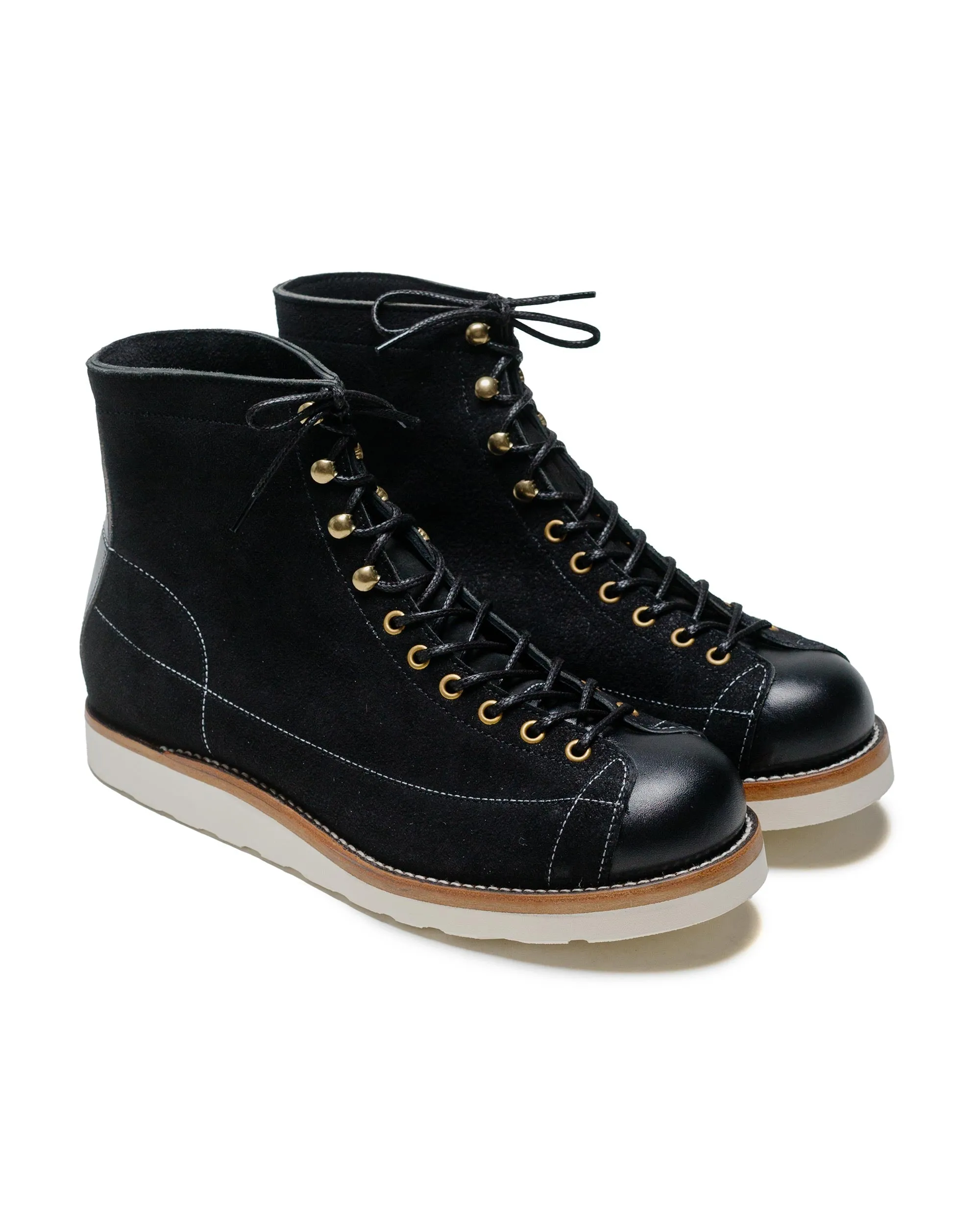 The Real McCoy's MA24009 Ten Mile Arbeitsstiefel / Rauleder Schwarz