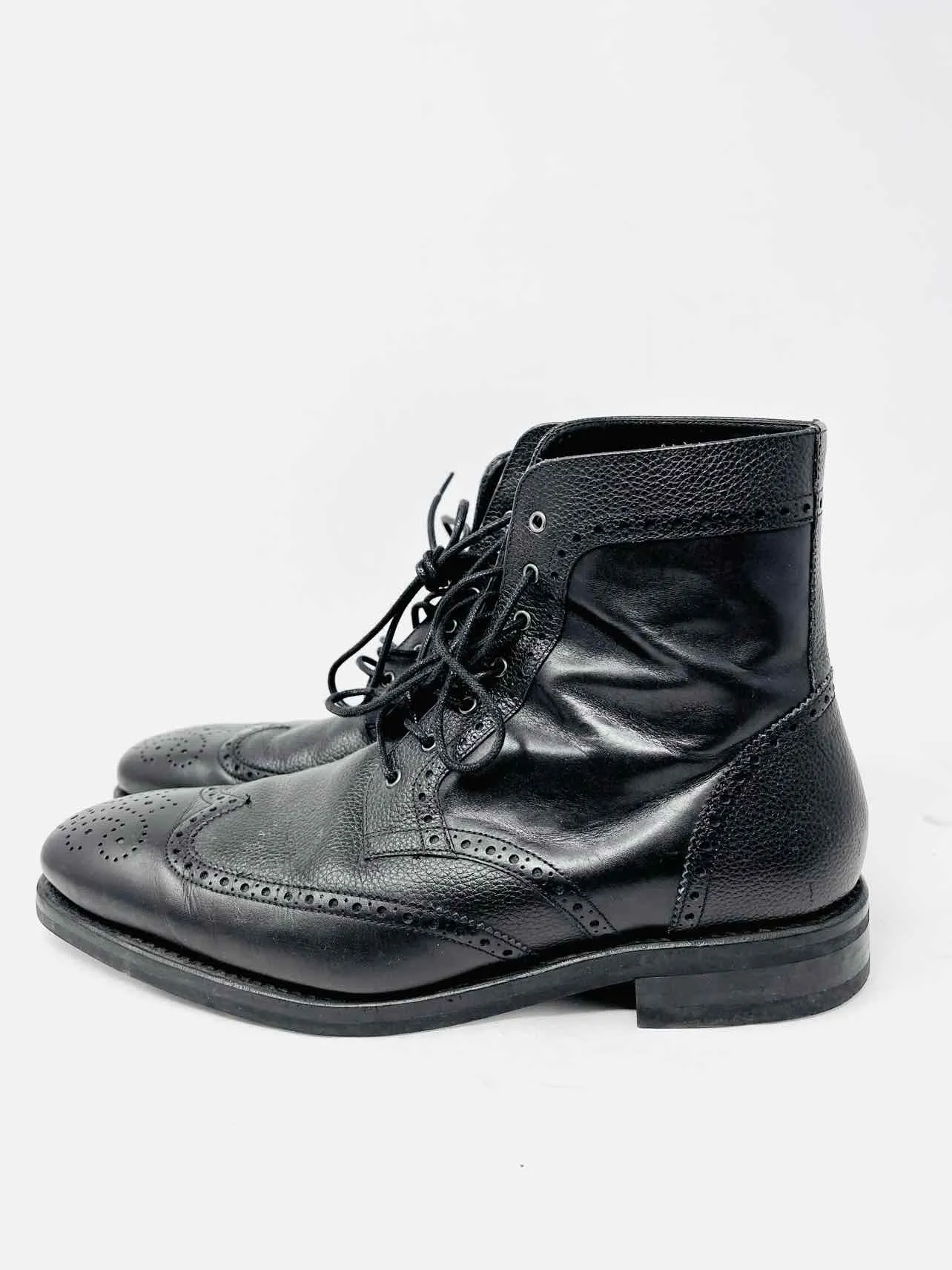 Donnerstag Größe 9,5 Schwarze Schnürleder-Herrenschuhe Stiefel