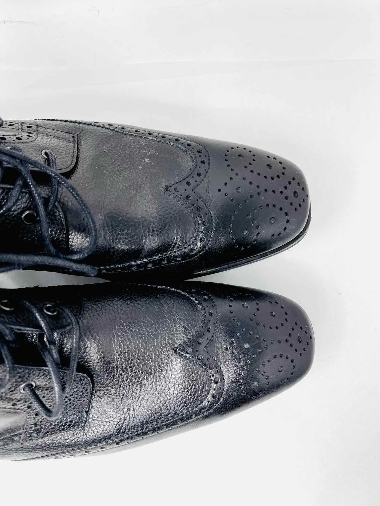 Donnerstag Größe 9,5 Schwarze Schnürleder-Herrenschuhe Stiefel
