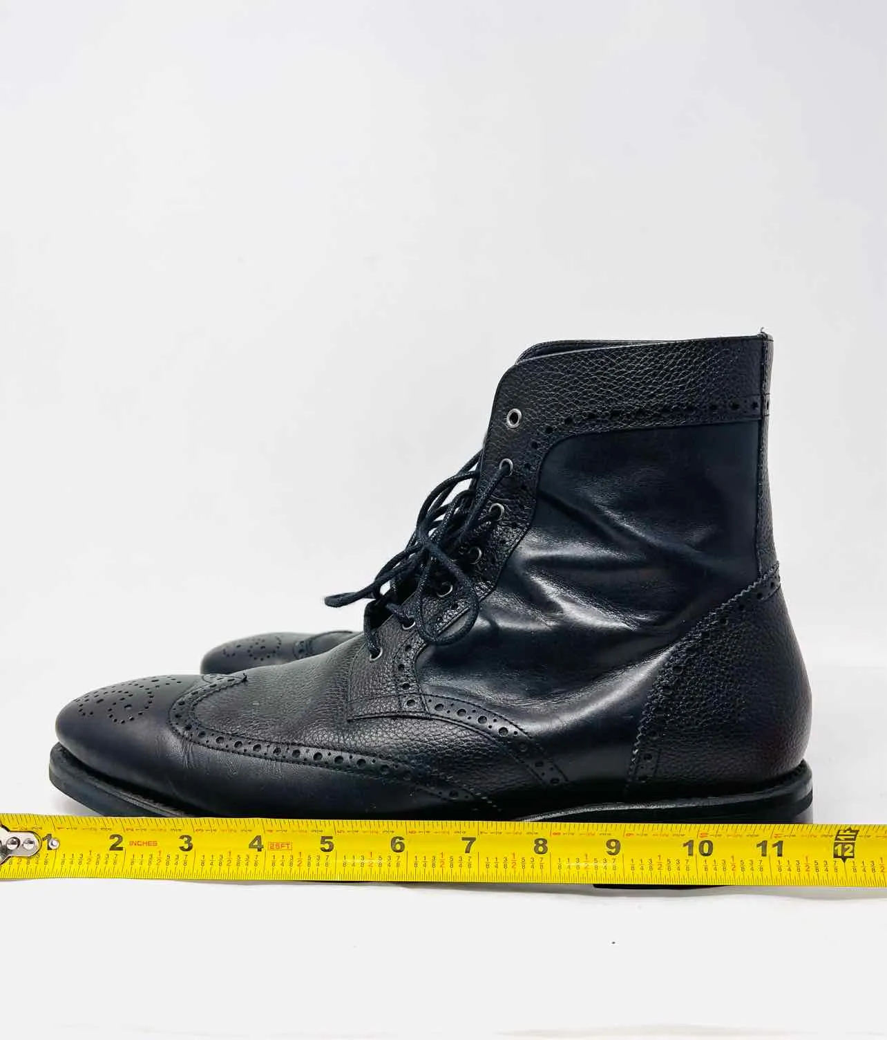 Donnerstag Größe 9,5 Schwarze Schnürleder-Herrenschuhe Stiefel