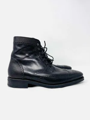 Donnerstag Größe 9,5 Schwarze Schnürleder-Herrenschuhe Stiefel