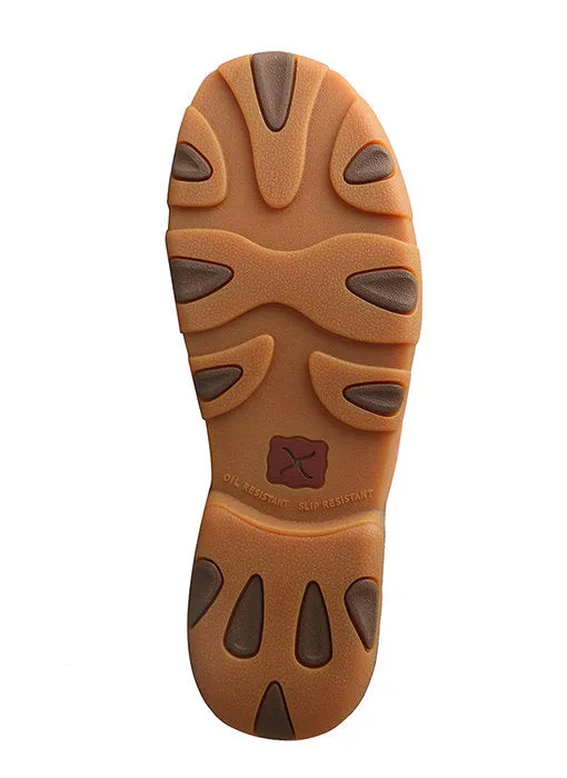 Twisted X Herren Hohe Fahr-Mokassin-Schuhe Braun mit Verzierten Blumen heydude Schuhe