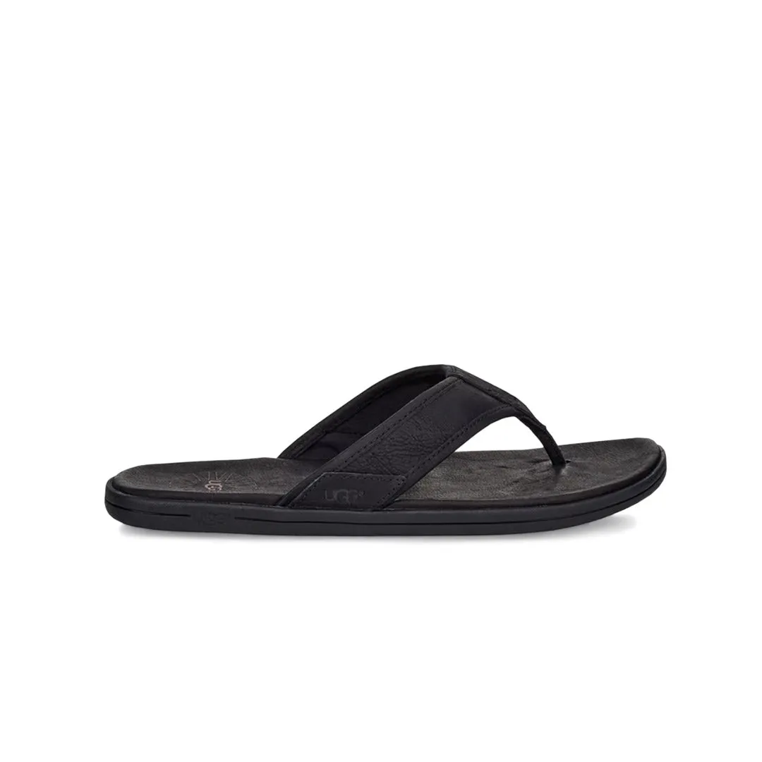 UGG® - Herren Seaside Leder Flip-Flop Sandalen (1102690-BLK)