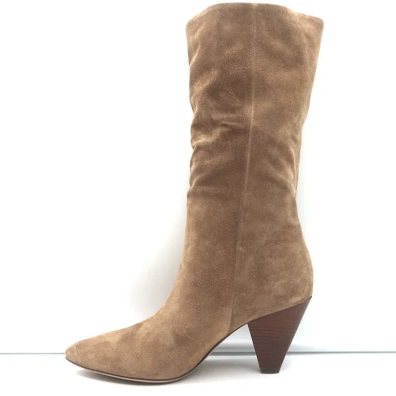 Veronica Beard Blondie Schlaffschaft Wildlederstiefel Beige Größe 6.5