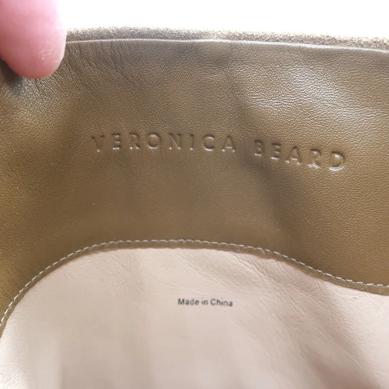 Veronica Beard Blondie Schlaffschaft Wildlederstiefel Beige Größe 6.5