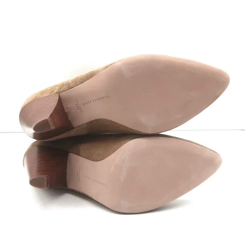 Veronica Beard Blondie Schlaffschaft Wildlederstiefel Beige Größe 6.5