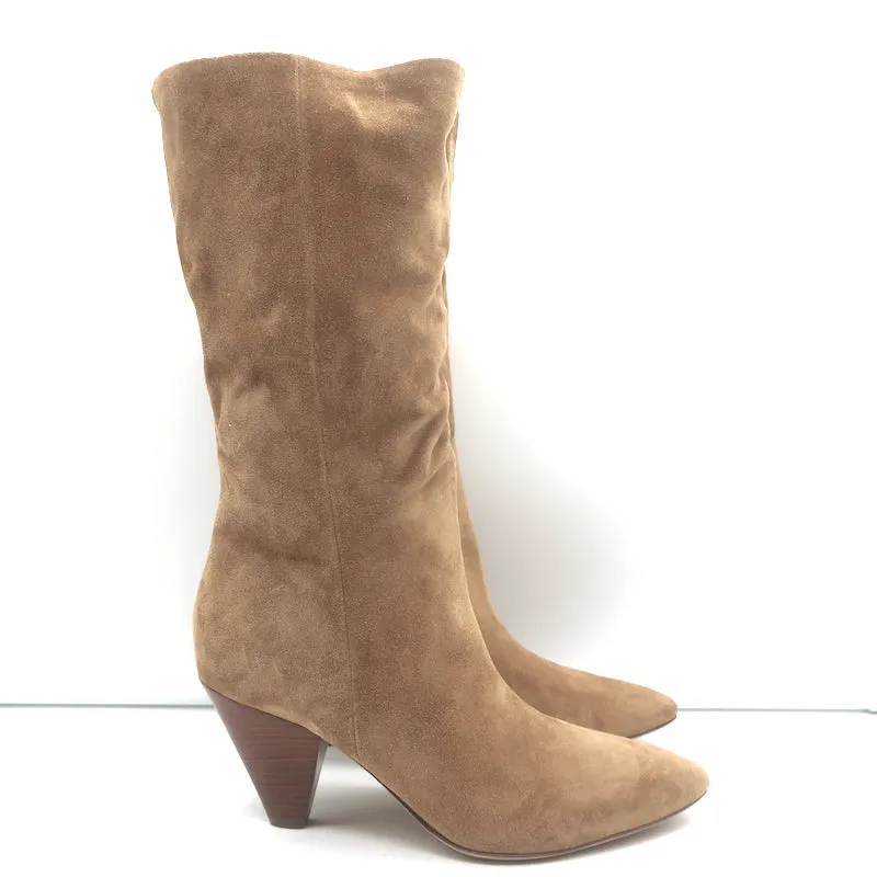 Veronica Beard Blondie Schlaffschaft Wildlederstiefel Beige Größe 6.5