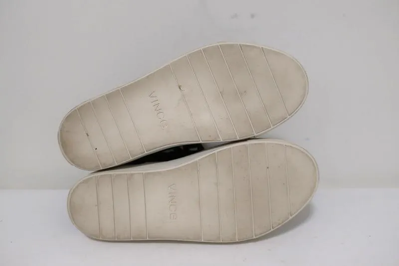 Vince High Top Sneakers Newman Braun Leder & Schwarz Wildleder Größe 7