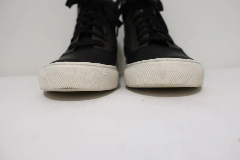 Vince High Top Sneakers Newman Braun Leder & Schwarz Wildleder Größe 7