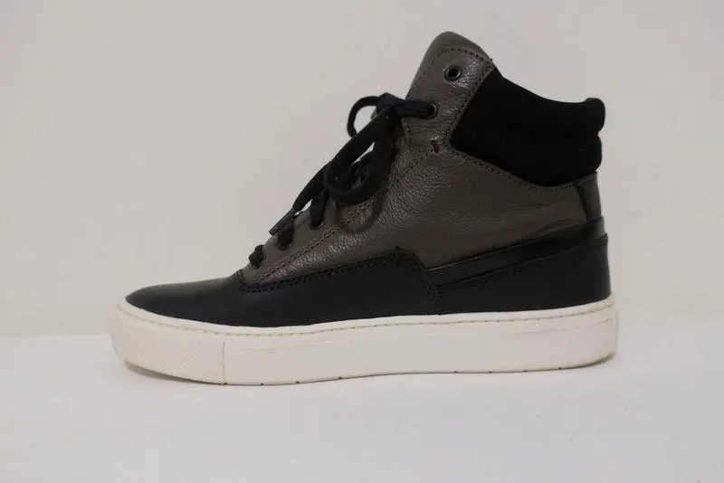 Vince High Top Sneakers Newman Braun Leder & Schwarz Wildleder Größe 7