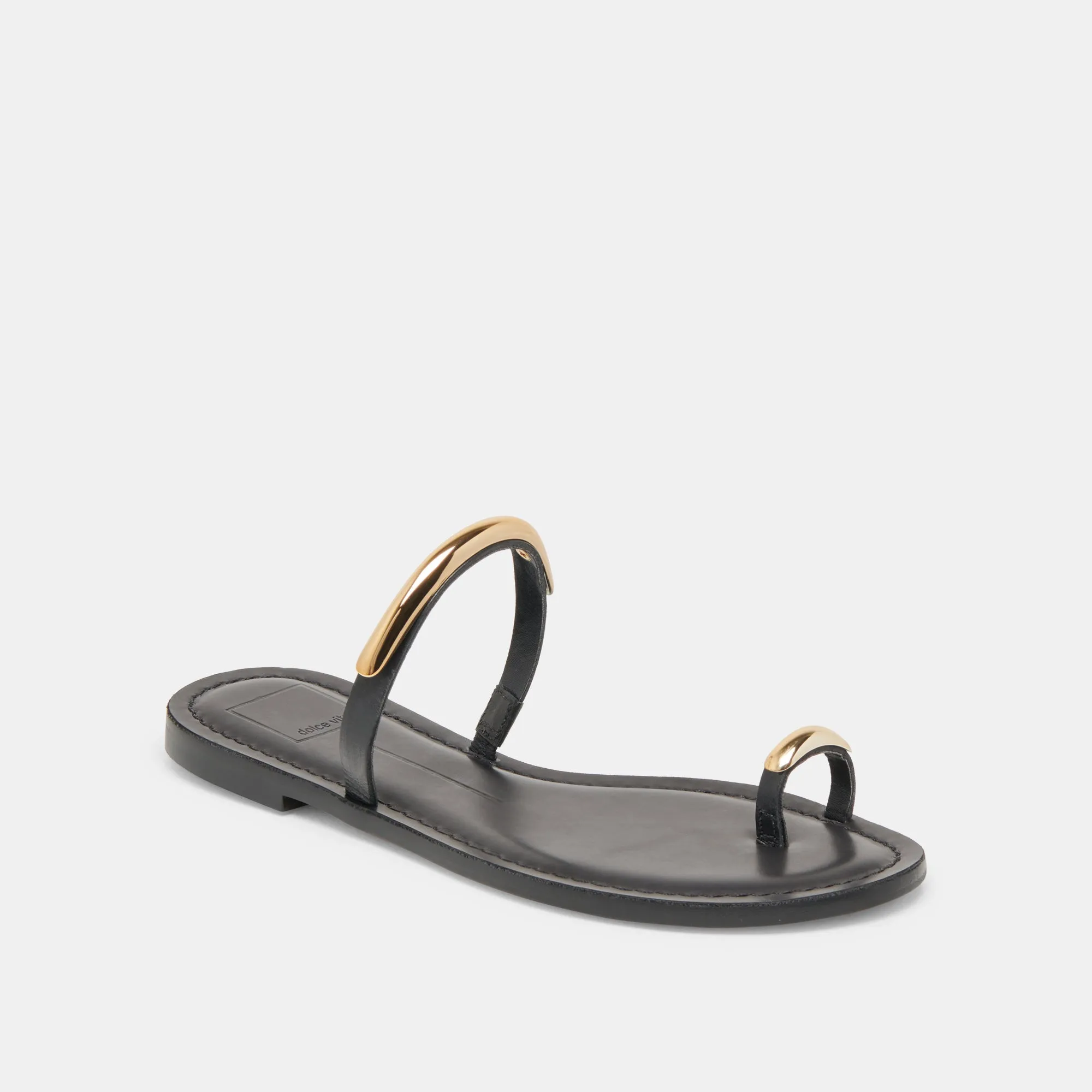 WINK WEITE SANDALEN SCHWARZES LEDER