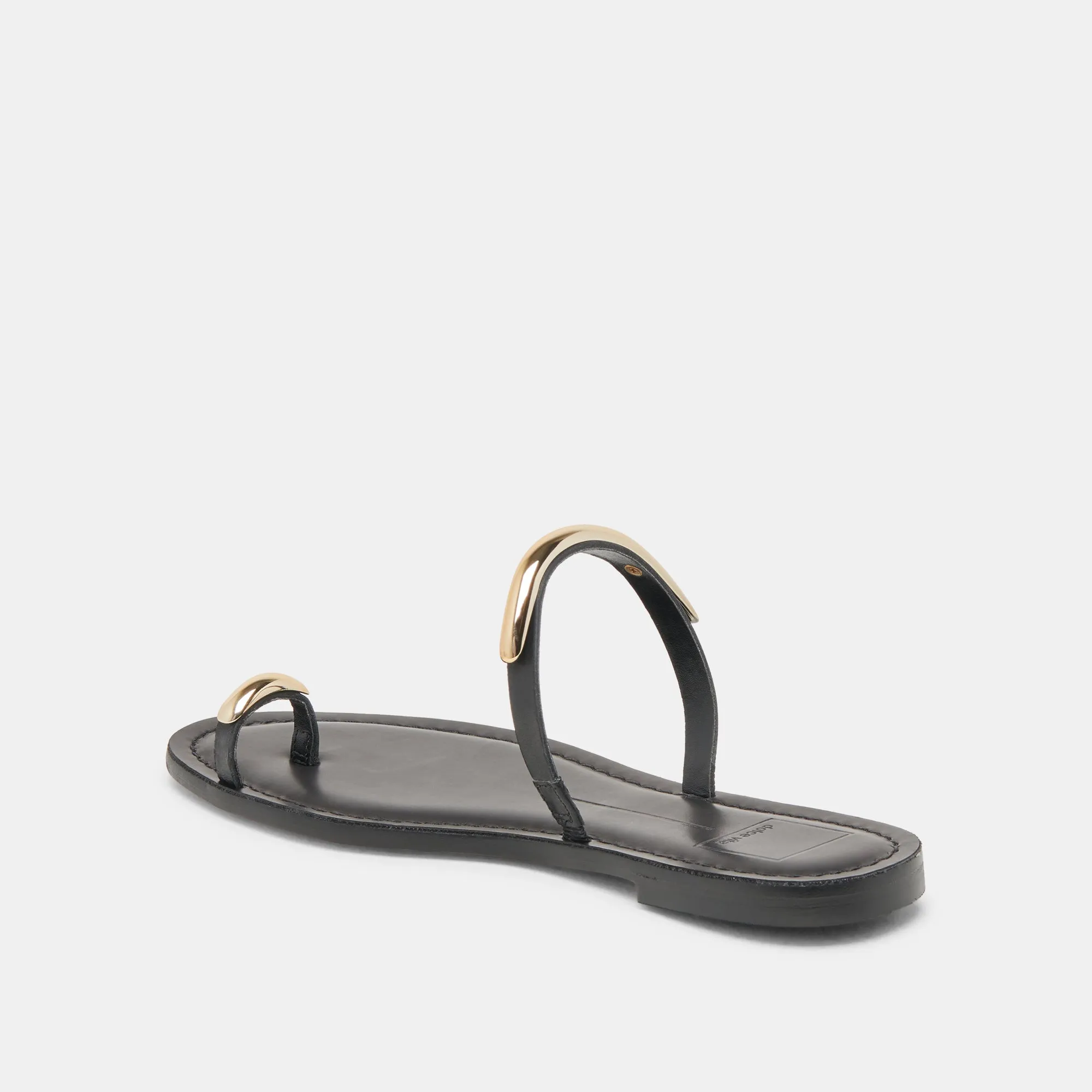 WINK WEITE SANDALEN SCHWARZES LEDER