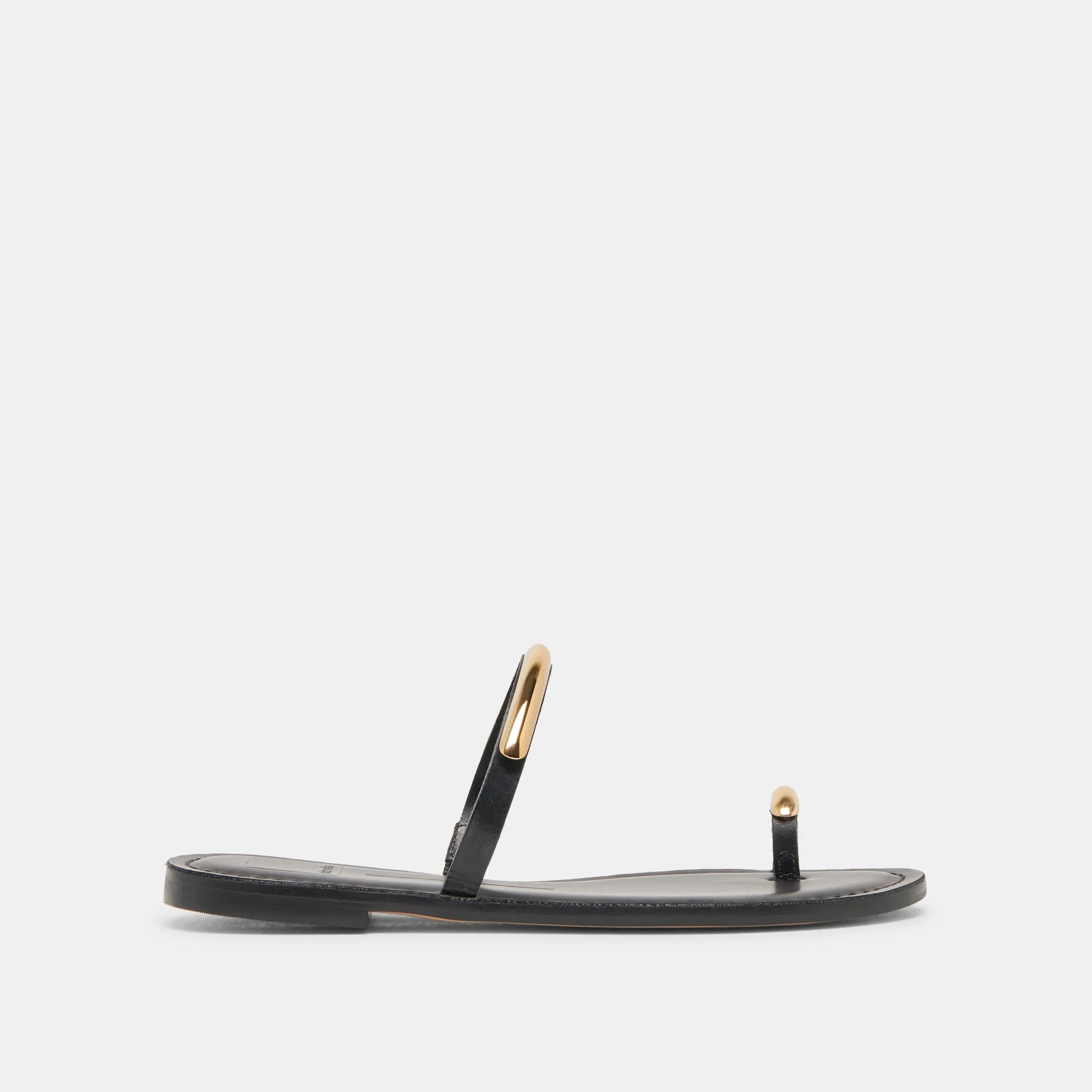 WINK WEITE SANDALEN SCHWARZES LEDER