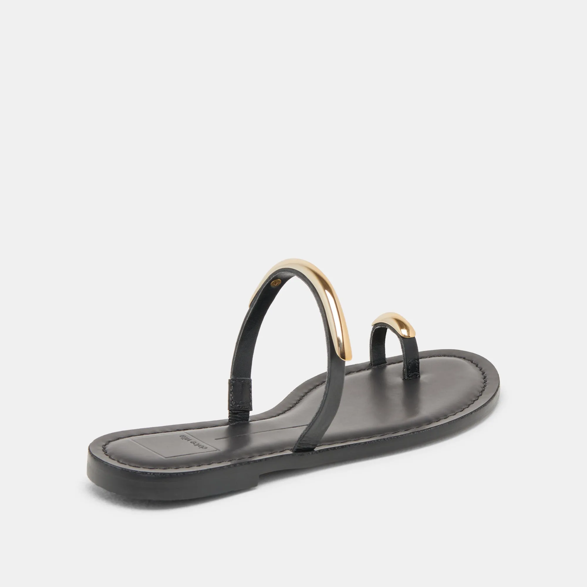 WINK WEITE SANDALEN SCHWARZES LEDER