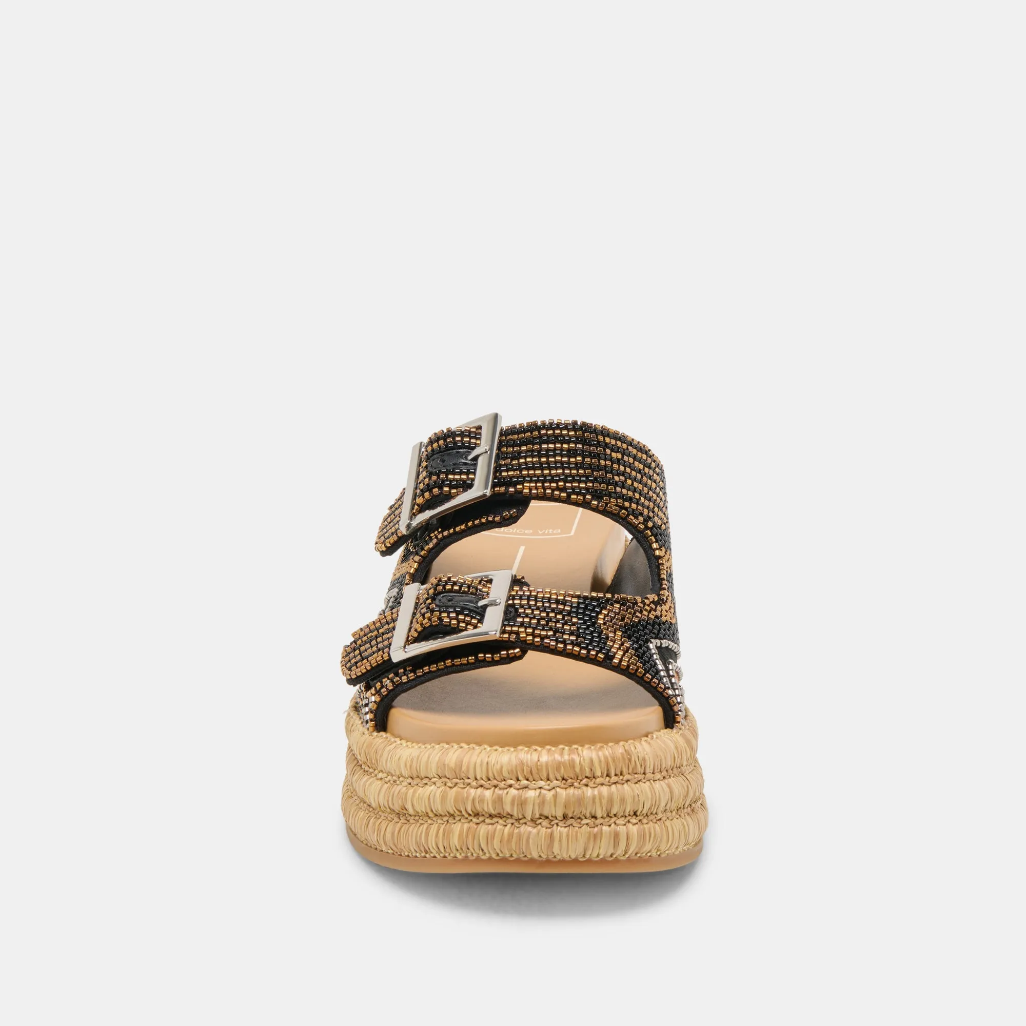 WIXIE SANDALEN SCHWARZ MULTI PERLEN