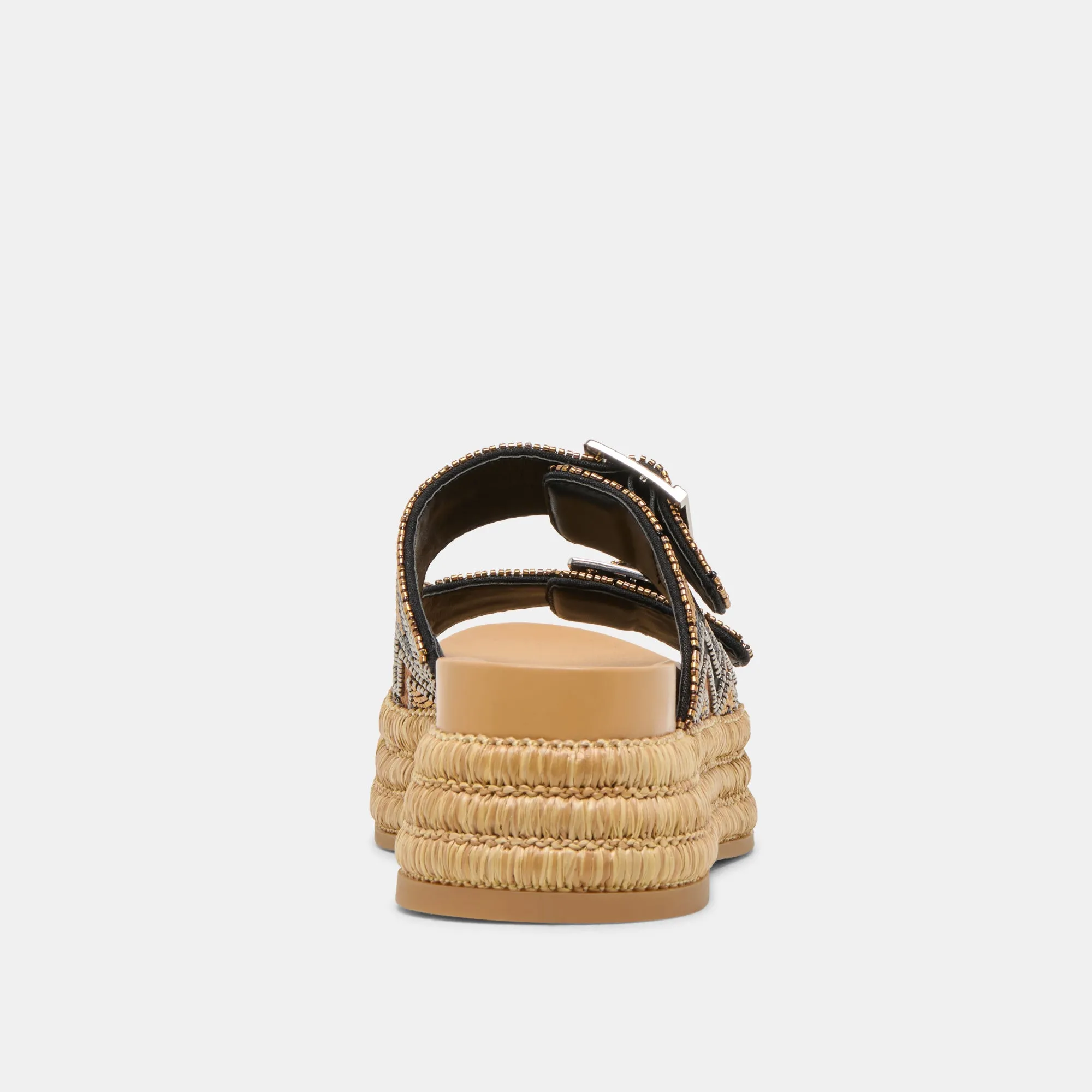 WIXIE SANDALEN SCHWARZ MULTI PERLEN