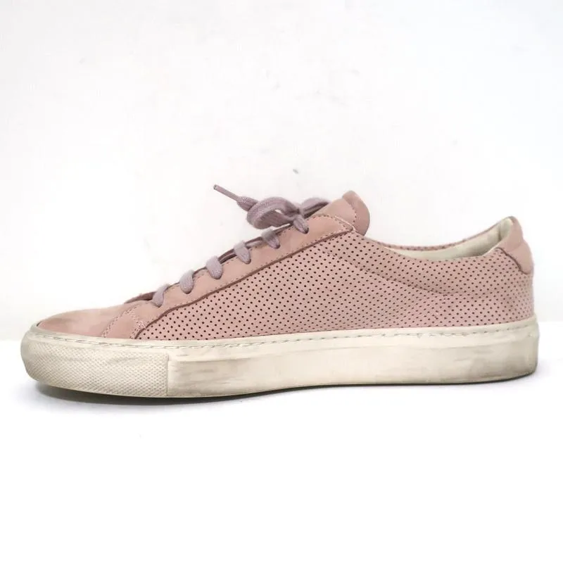 Damen Achilles Low Top Sneakers von Common Projects in Pink mit Perforiertem Wildleder Größe 38