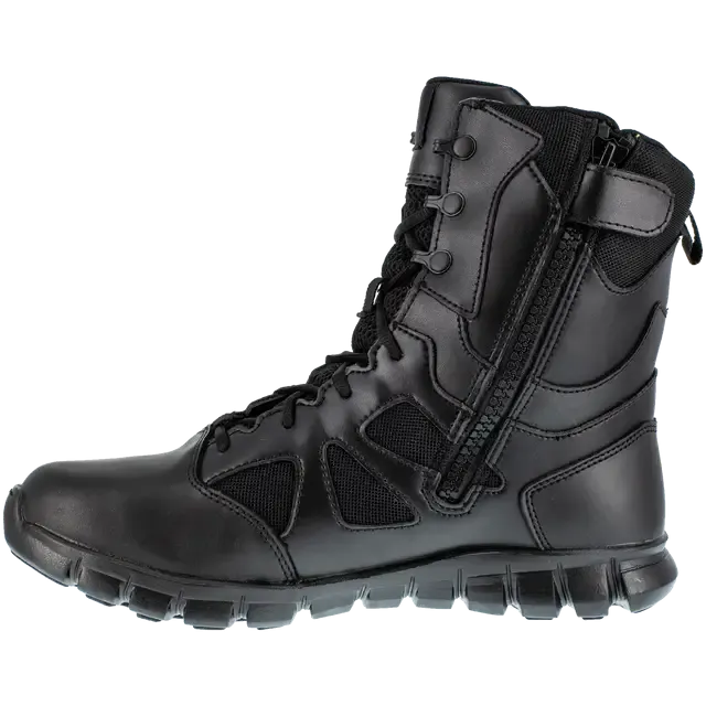 Damen Sublite Cushion 8 Zoll Weiche Zehen Taktischer Stiefel Schwarz