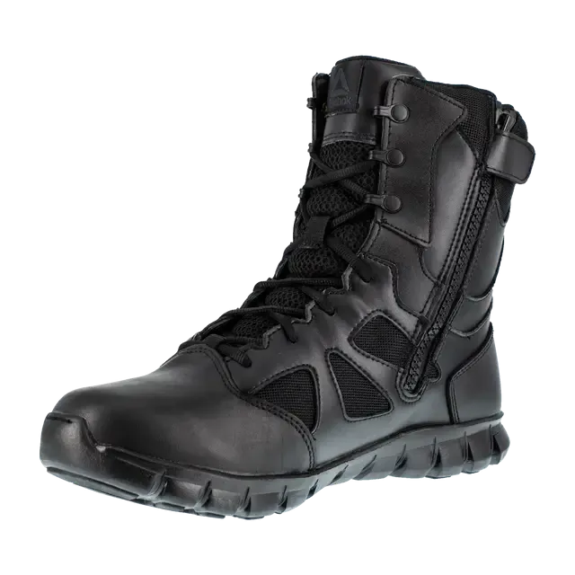 Damen Sublite Cushion 8 Zoll Weiche Zehen Taktischer Stiefel Schwarz