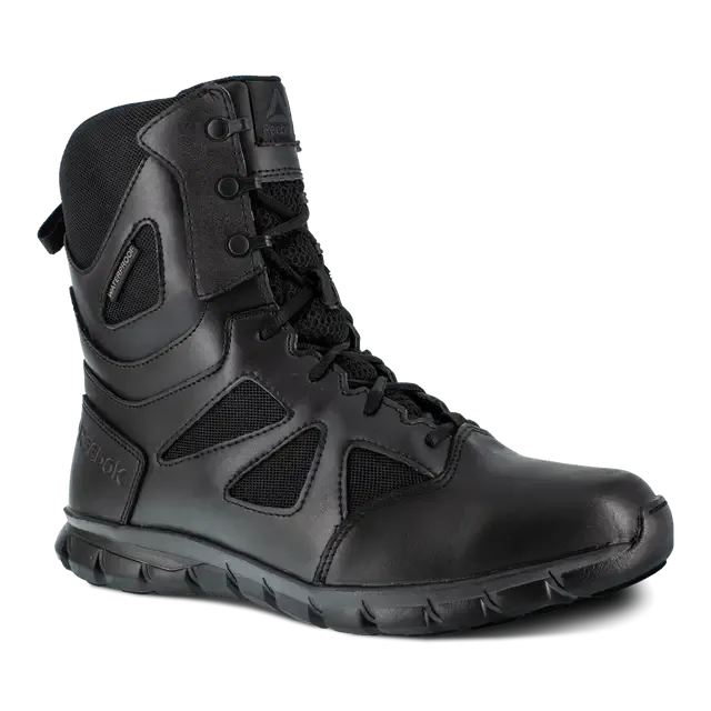 Damen Sublite Cushion 8 Zoll Weiche Zehen Taktischer Stiefel Schwarz