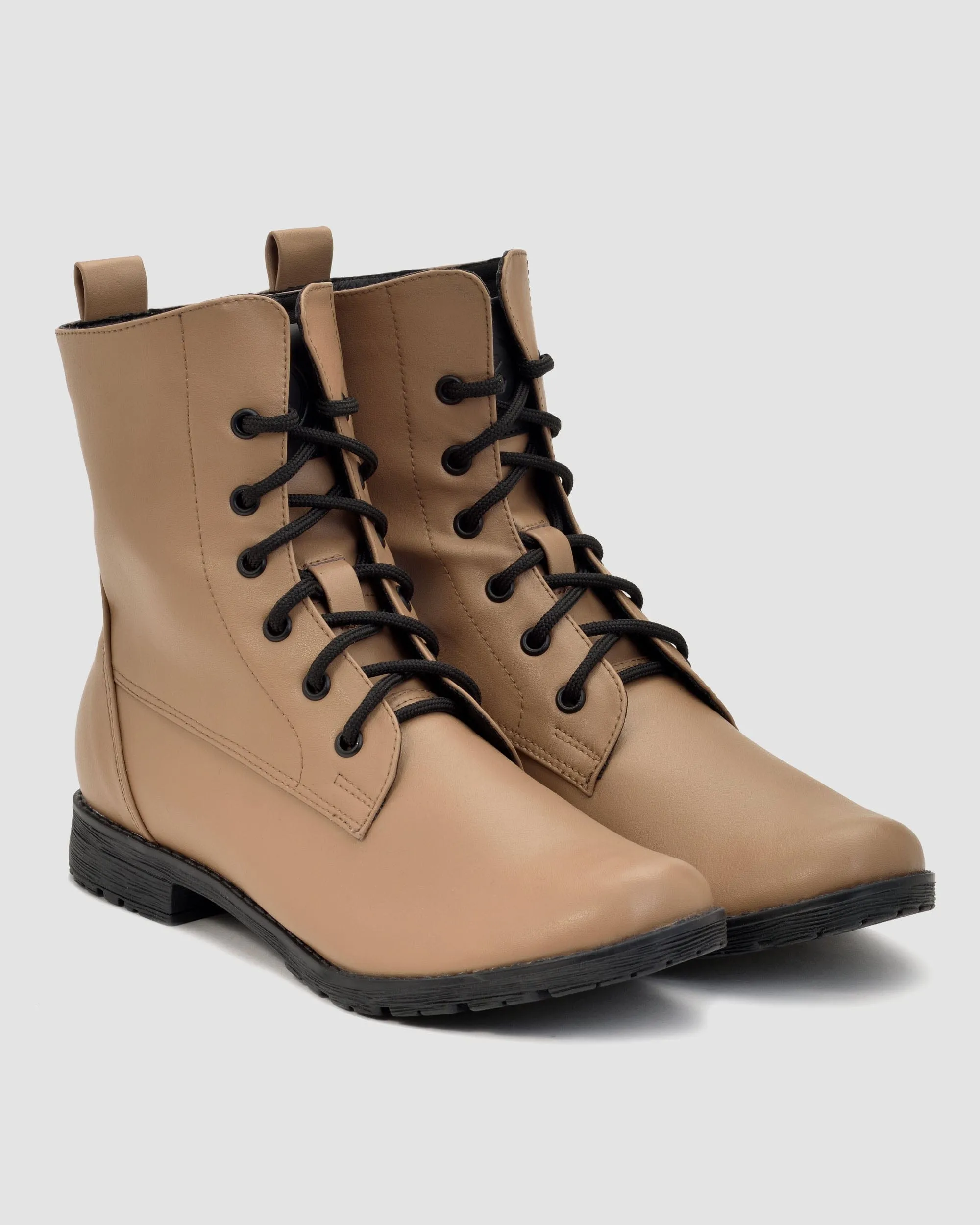 Damen-Worker Nr. 2 Vegea Traubenleder Stiefel | Beige